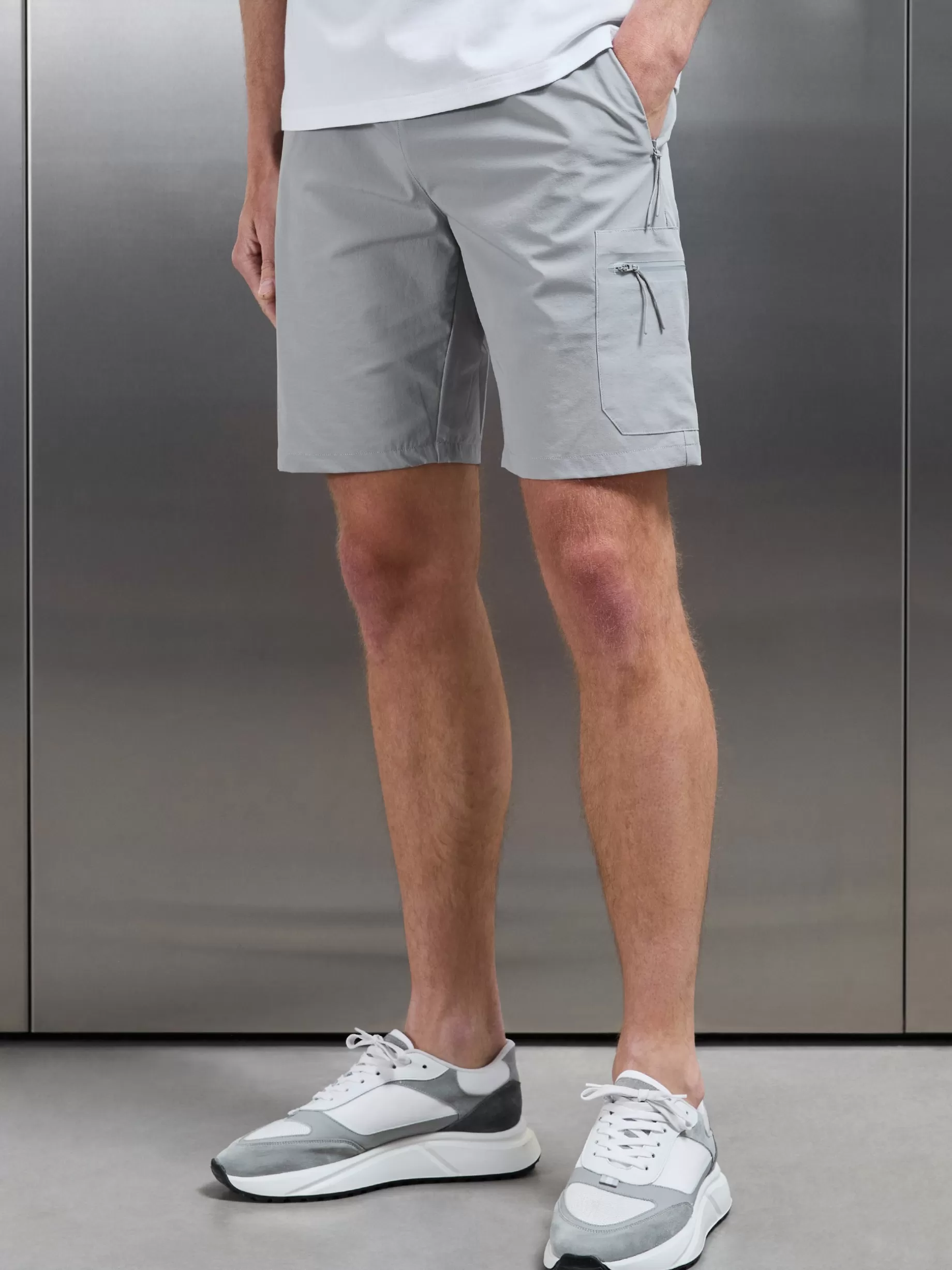 Store ARNE Active Cargo Short - Mid Grey MidGrey