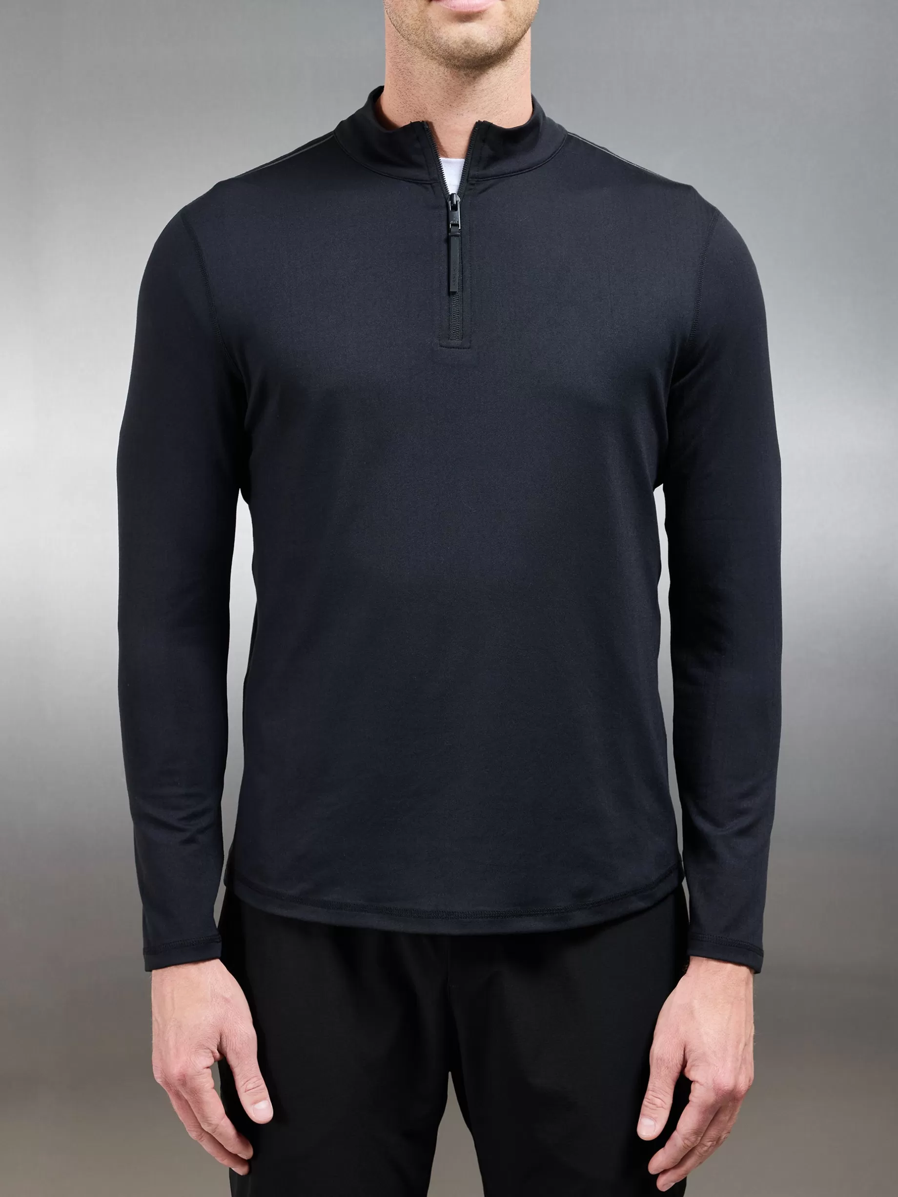 Clearance ARNE Active Essential Half Zip - Black