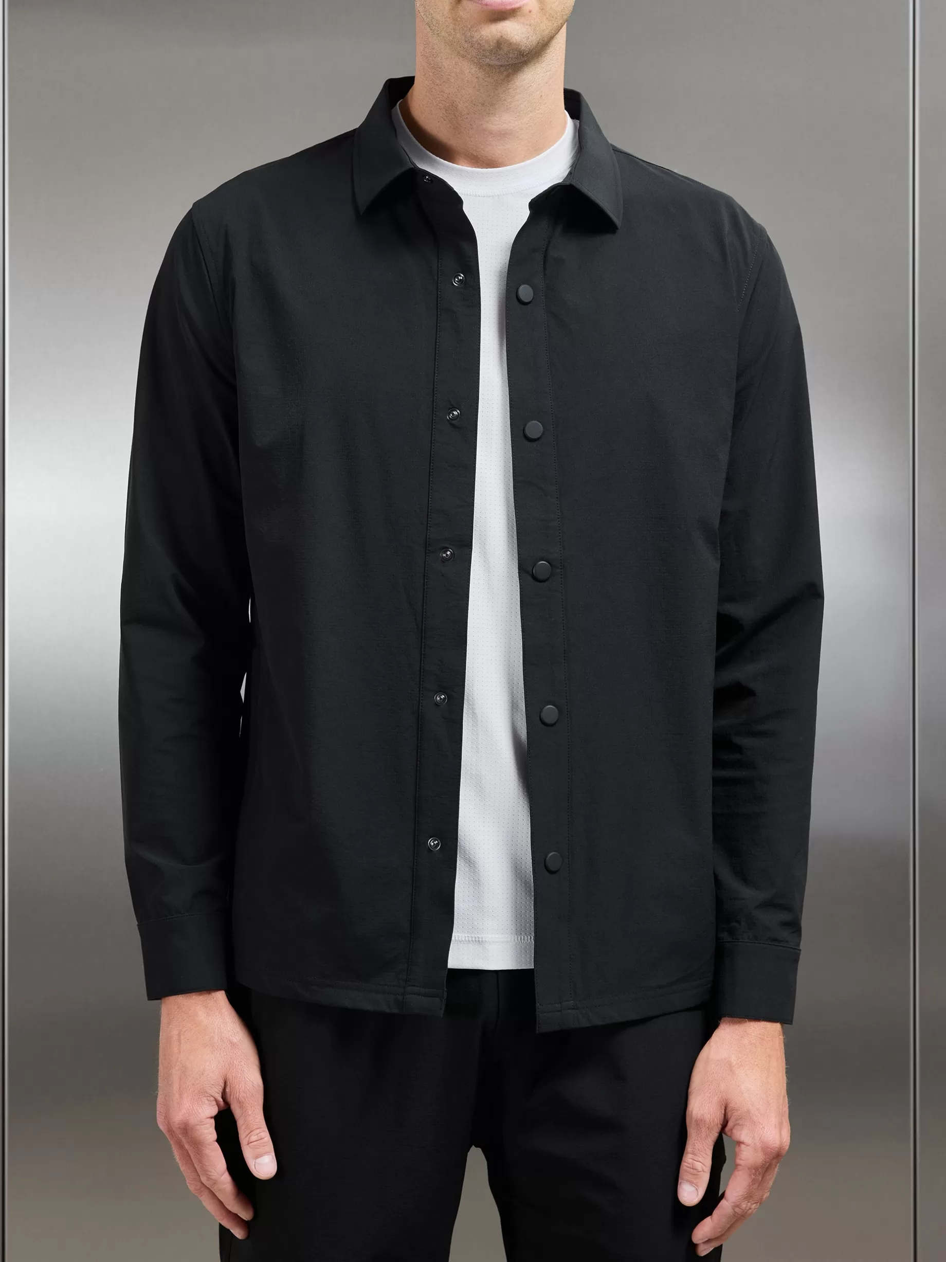 Best ARNE Active Technical Overshirt - Black