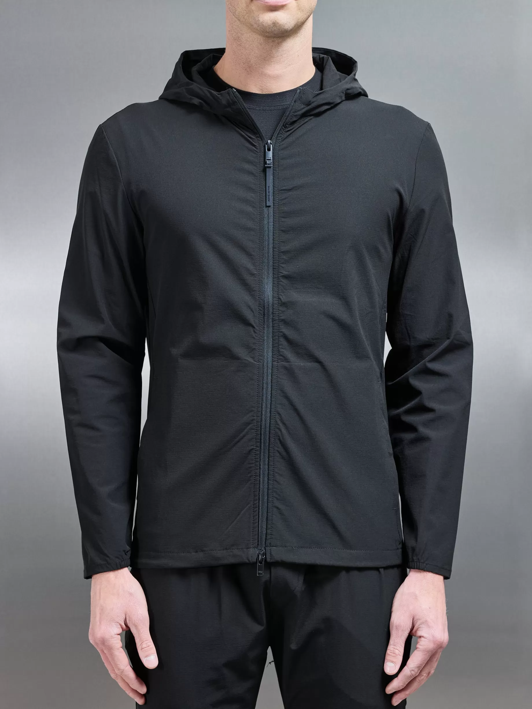 Fashion ARNE Active Technical Windbreaker - Black