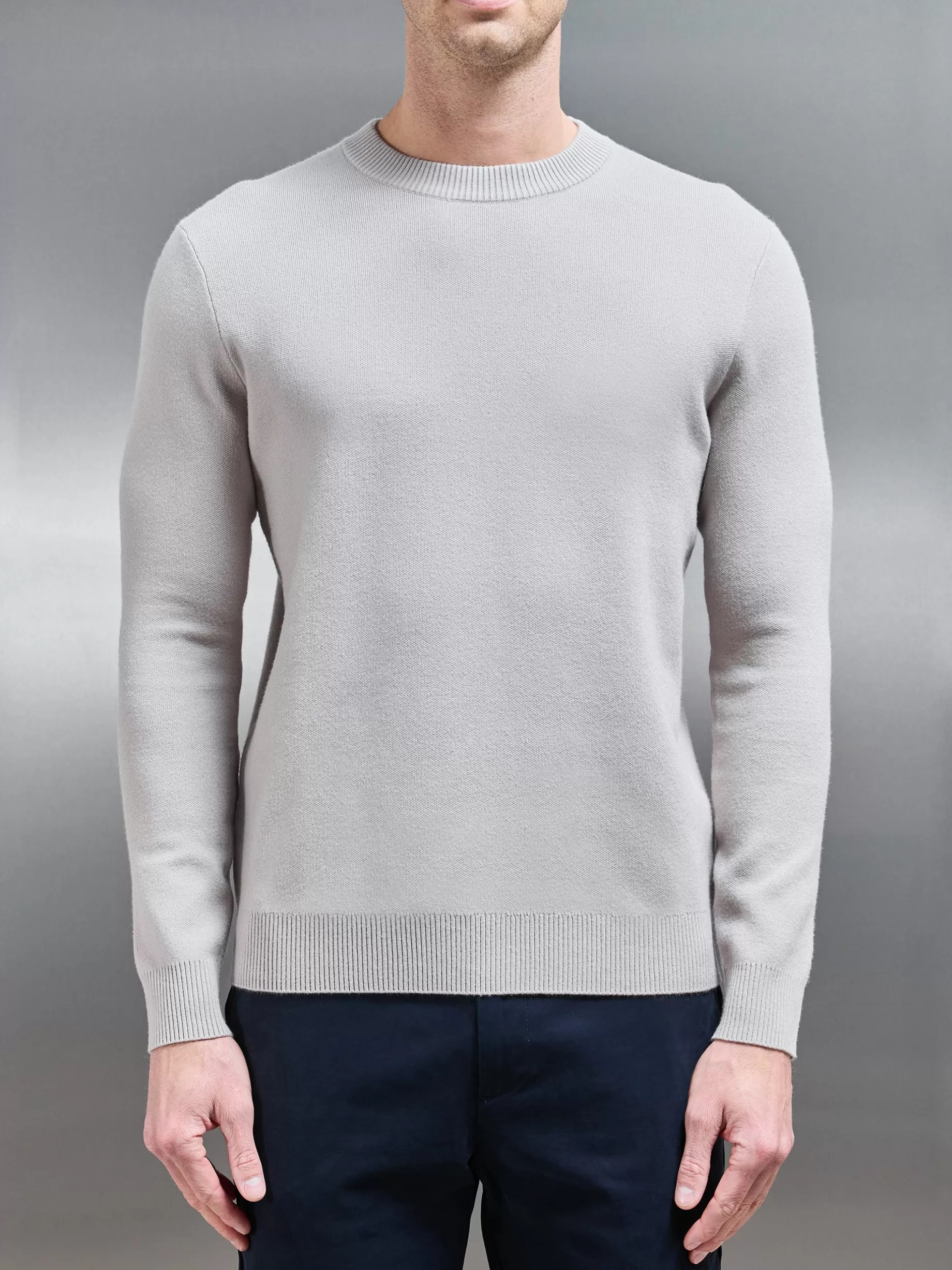 Store ARNE Chunky Knitted Sweatshirt - Stone