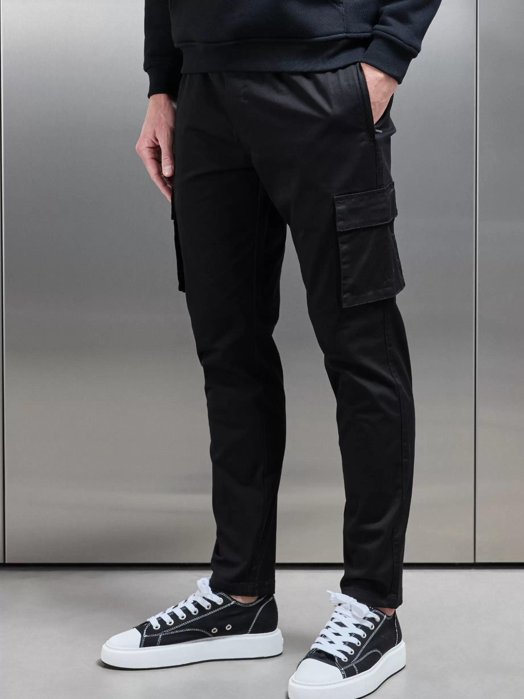 New ARNE Cotton Cargo Pant - Black