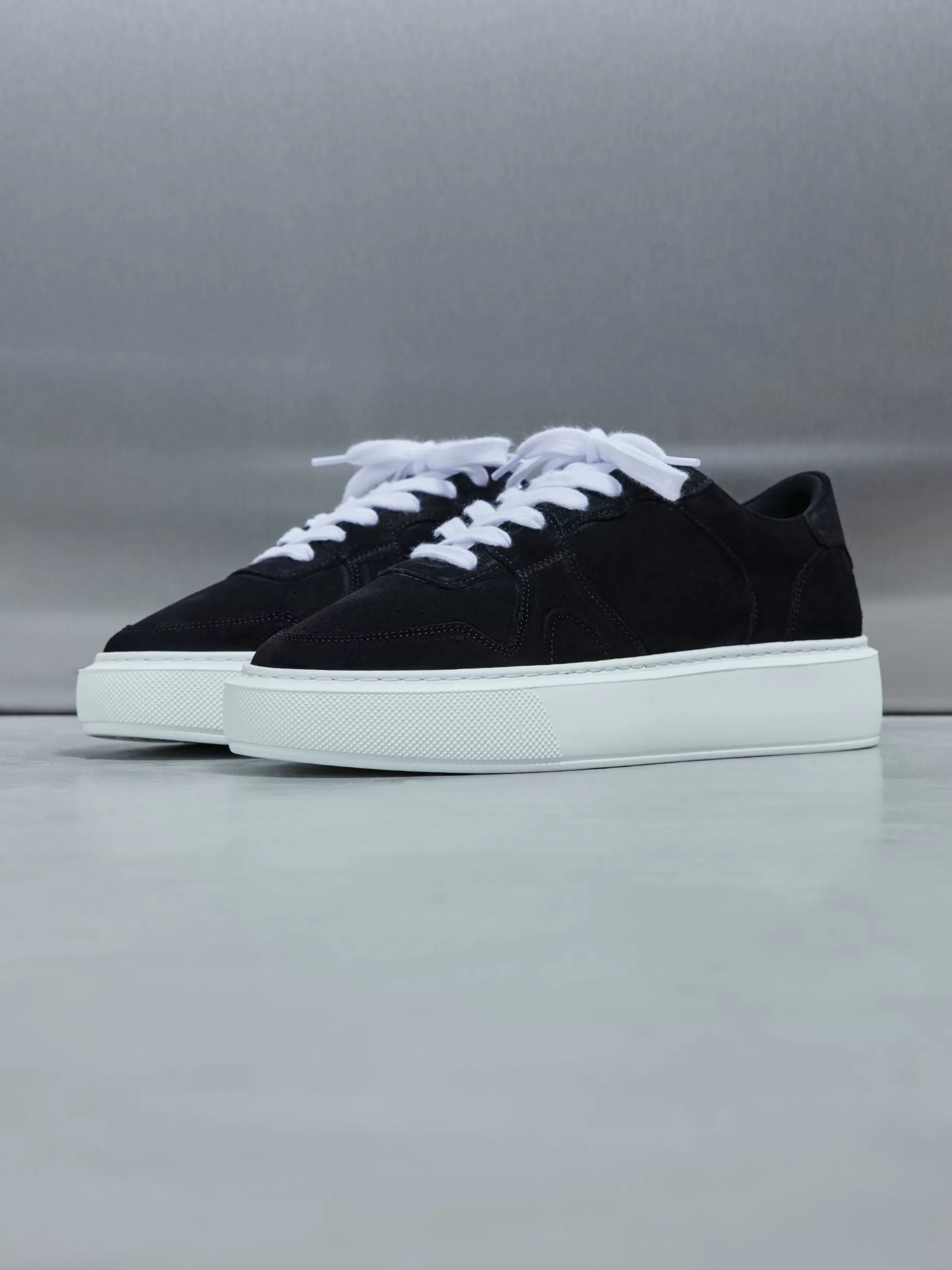 Outlet ARNE Court Trainer - Suede Black SuedeBlack