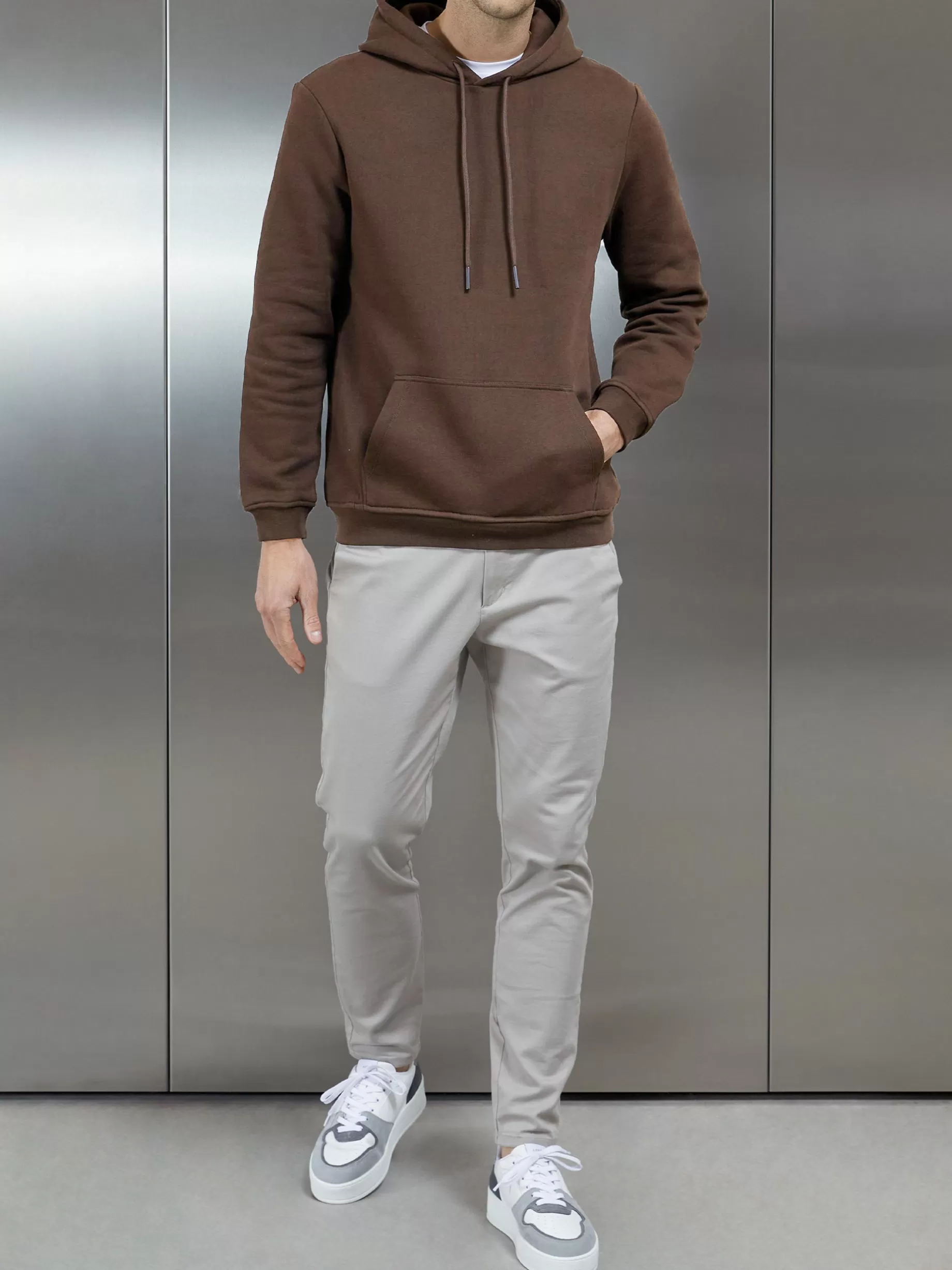 Sale ARNE Essential Hoodie - Brown