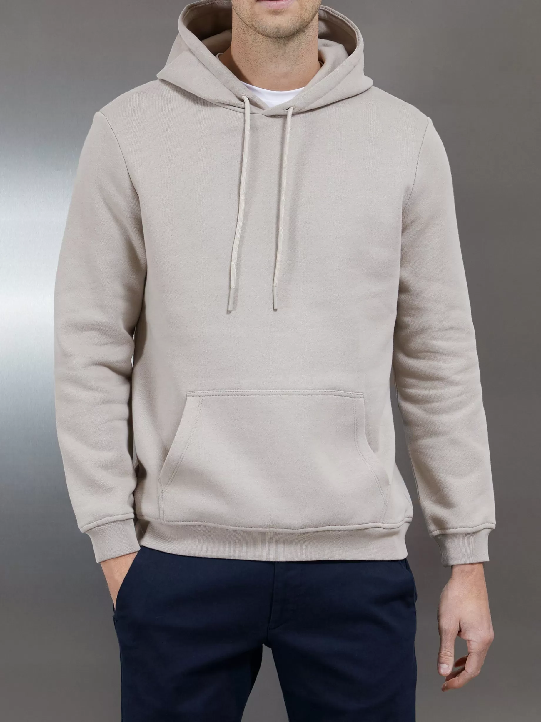 Cheap ARNE Essential Hoodie - Stone