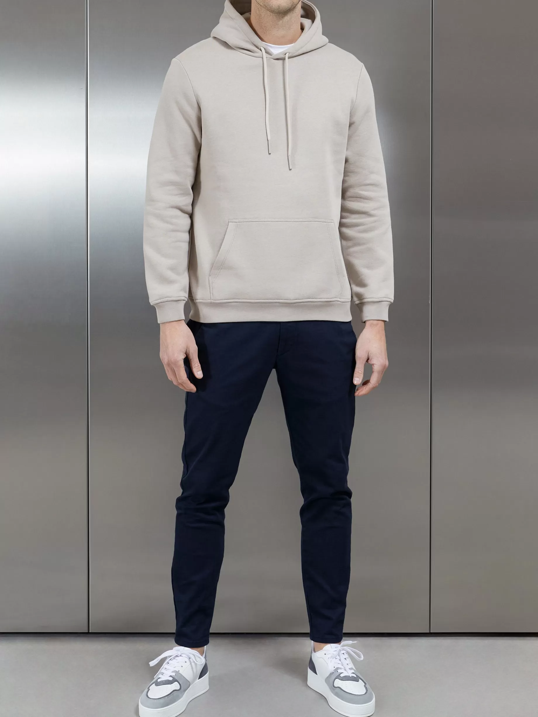 Cheap ARNE Essential Hoodie - Stone