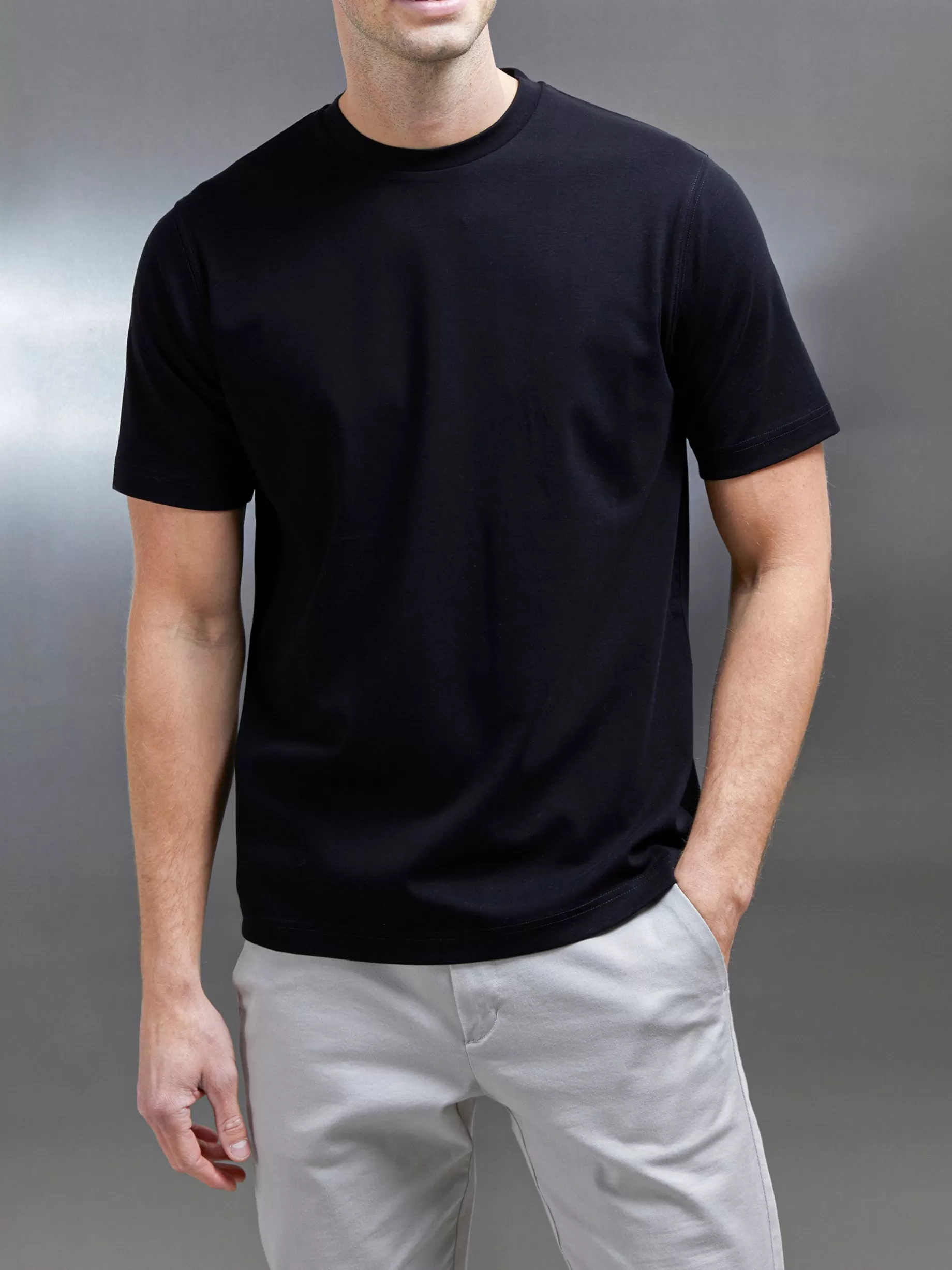 Hot ARNE Essential Interlock T-Shirt - Black