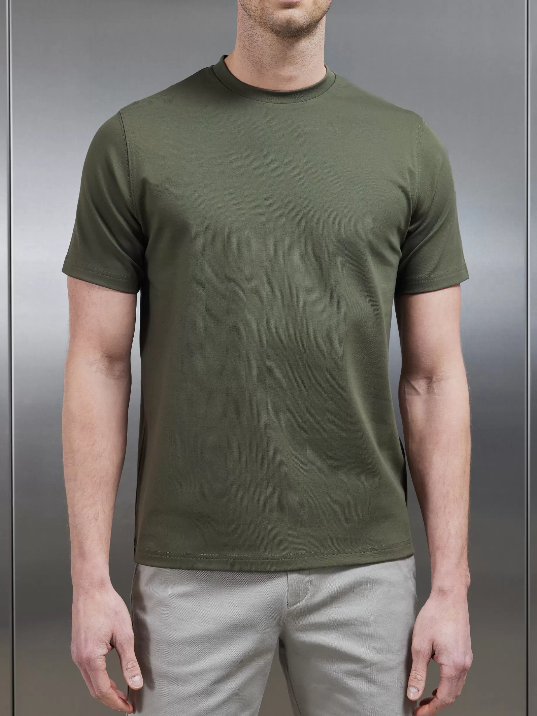 Cheap ARNE Essential Mercerised Interlock T-Shirt - Sage