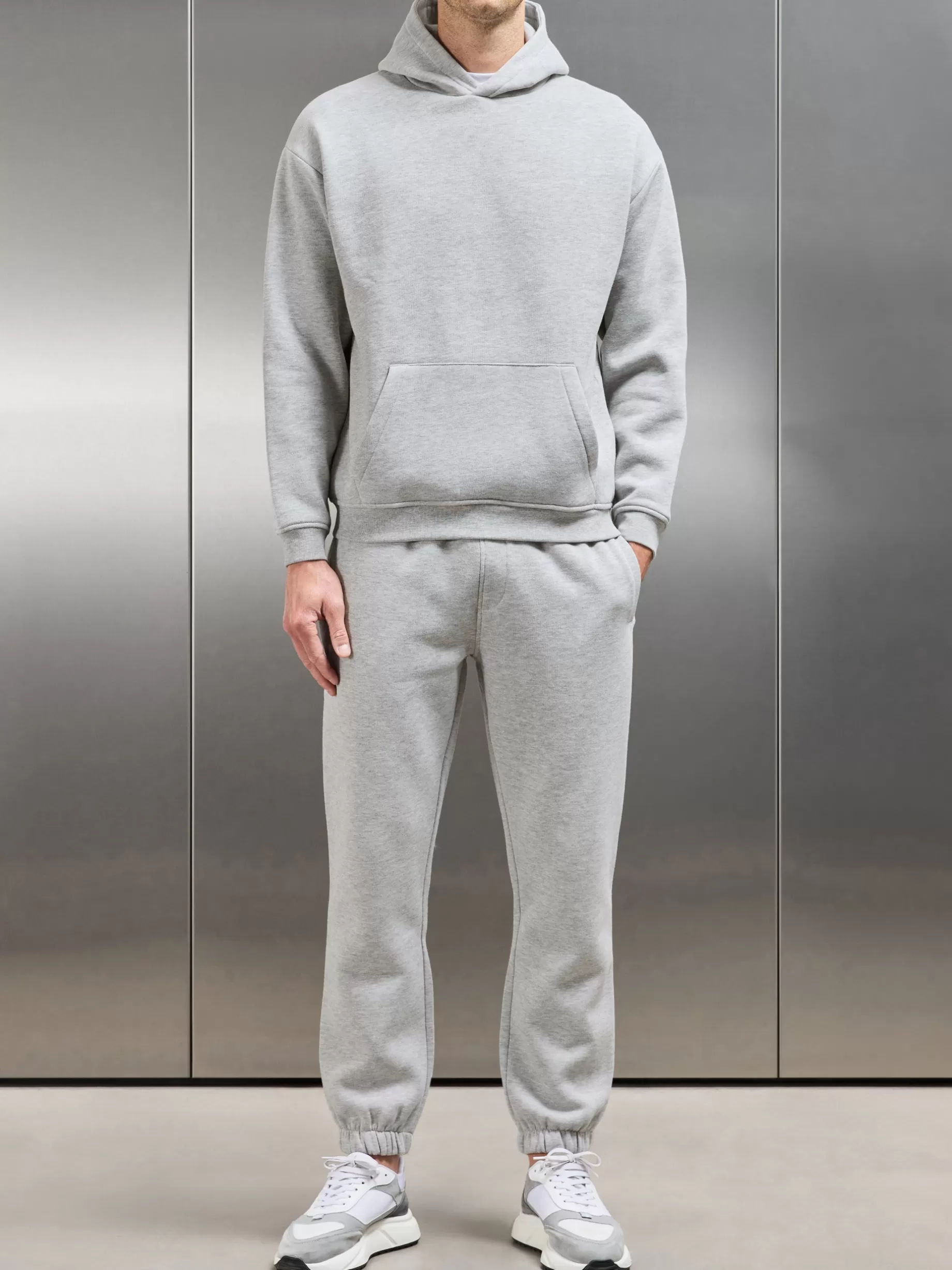 New ARNE Essential Relaxed Fit Cuffed Jogger - Marl Grey MarlGrey