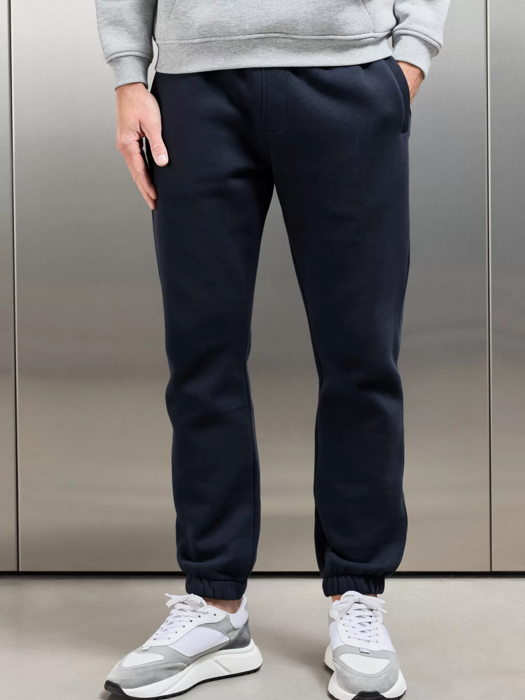 Cheap ARNE Essential Relaxed Fit Cuffed Jogger - Navy