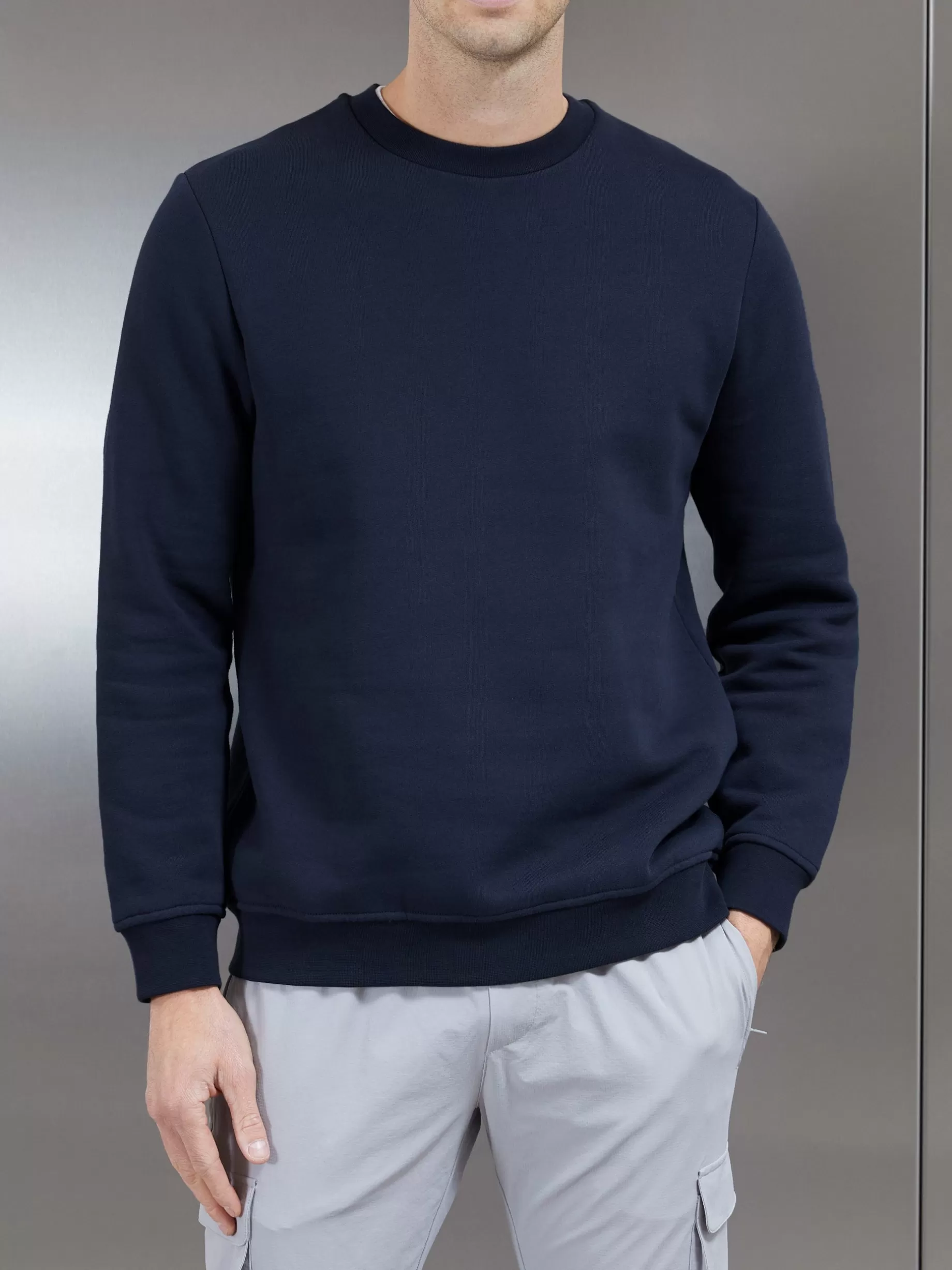 Cheap ARNE Essential Sweatshirt - Navy