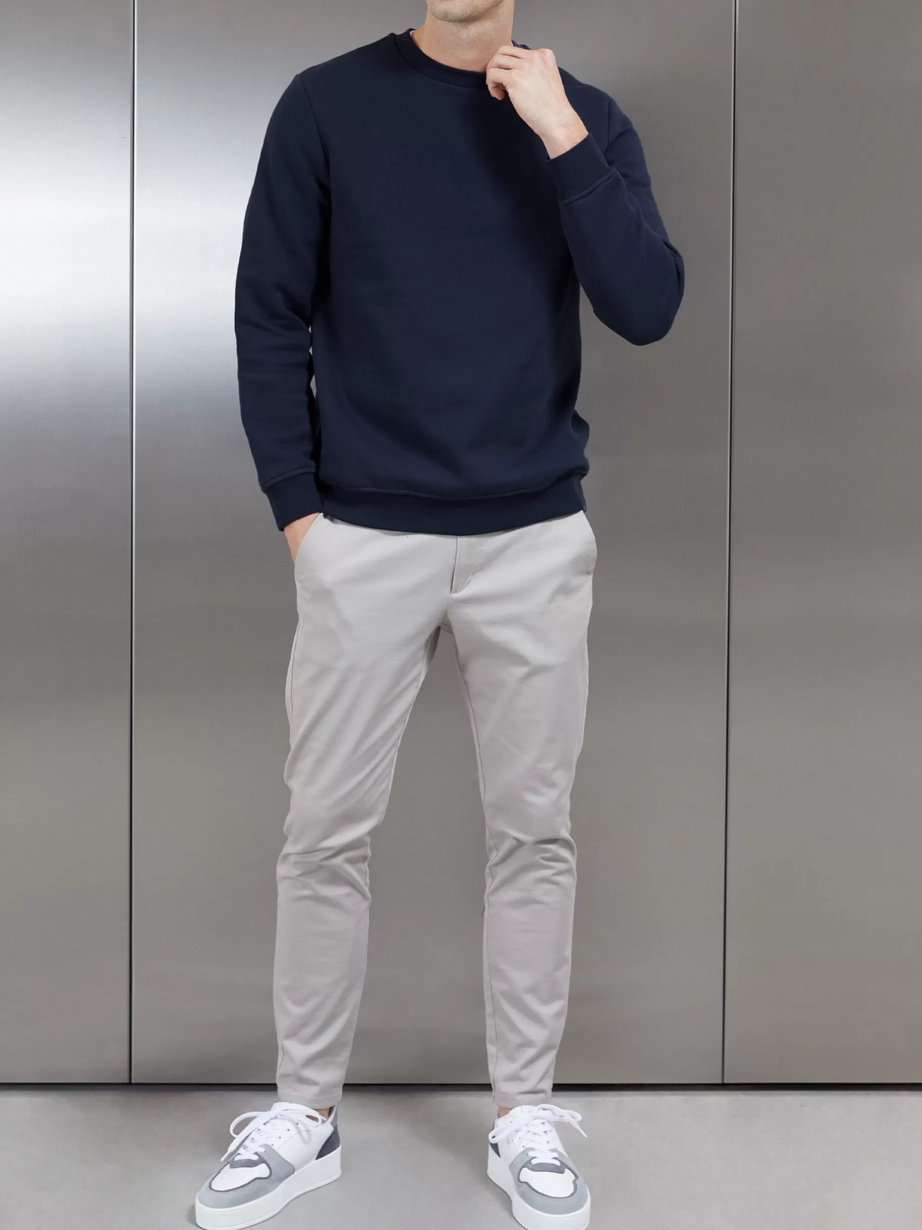 Cheap ARNE Essential Sweatshirt - Navy