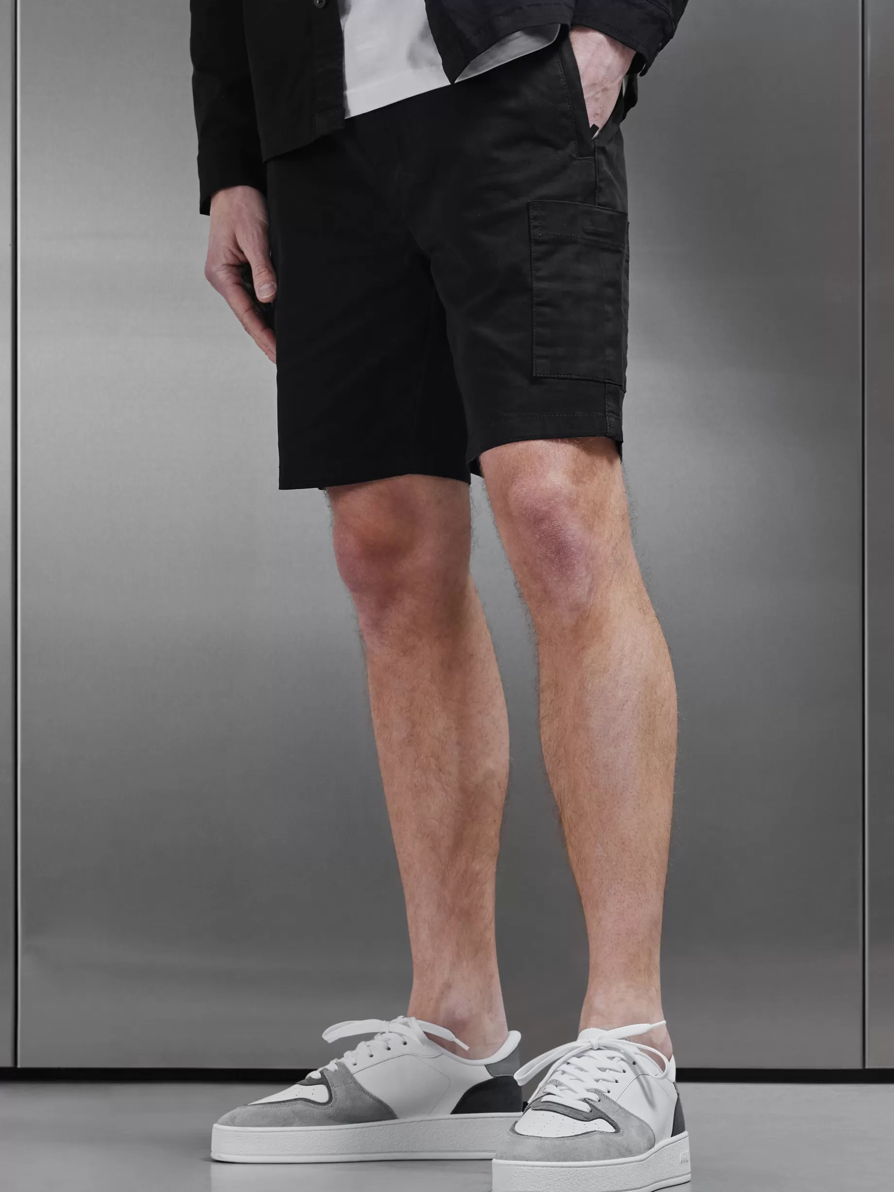 Online ARNE Garment Dye Cargo Short - Black