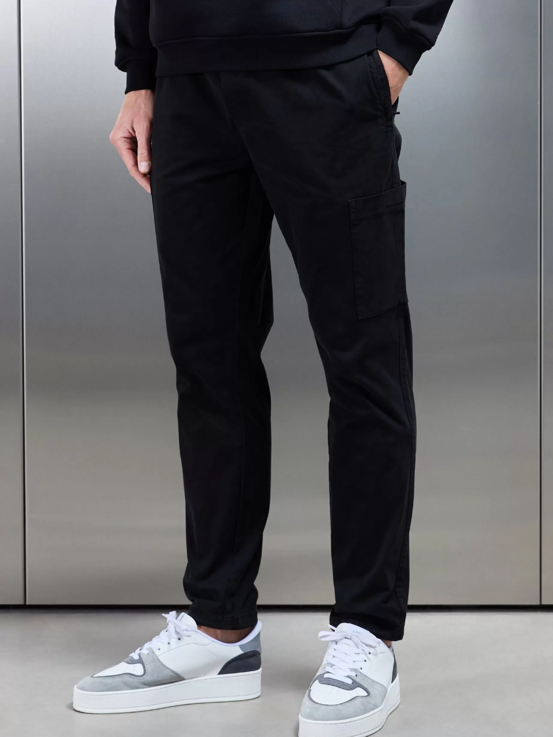 Flash Sale ARNE Garment Dye Cotton Cargo Pant - Black