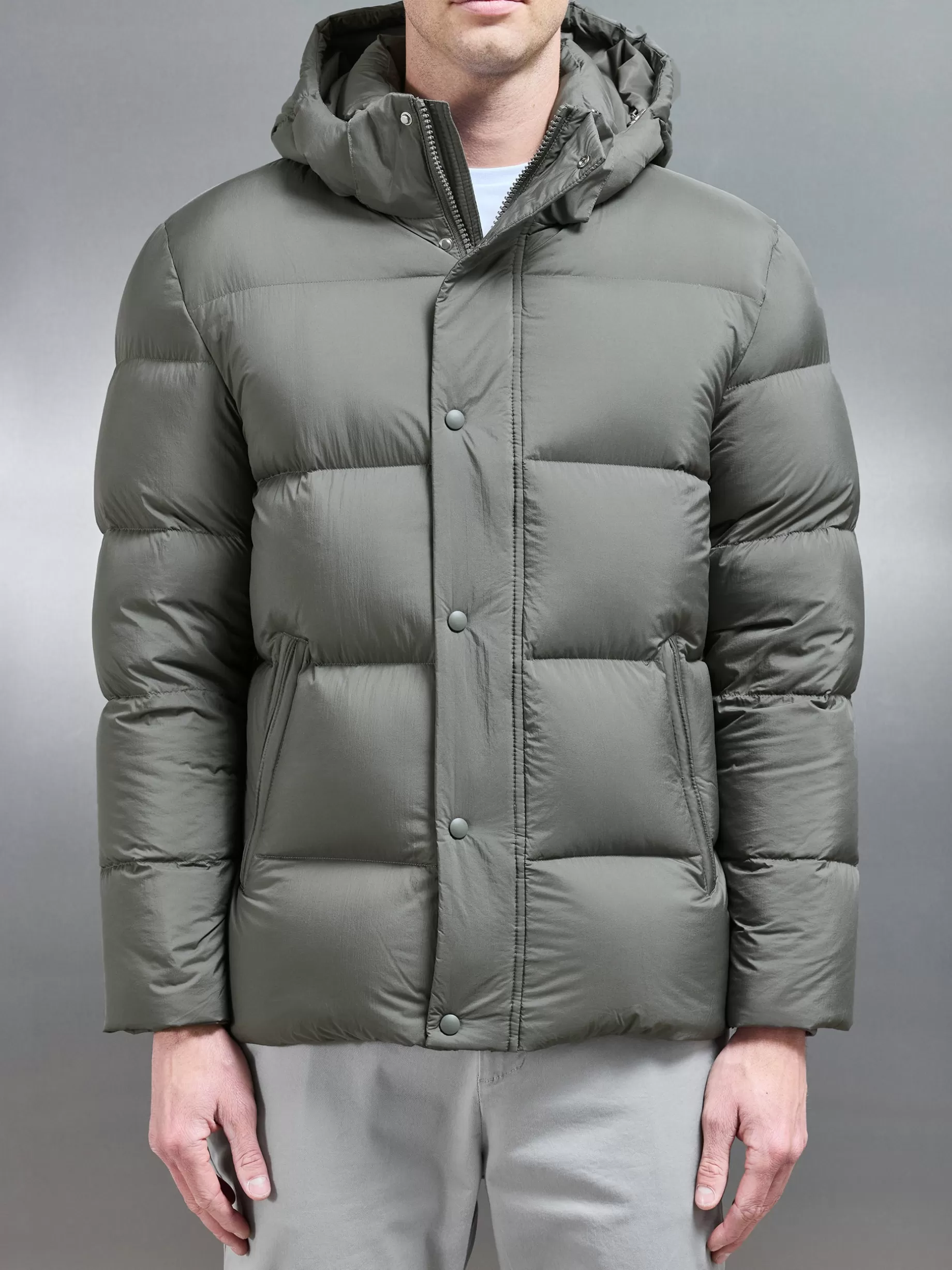 Hot ARNE Goose Down Short Length Jacket - Olive