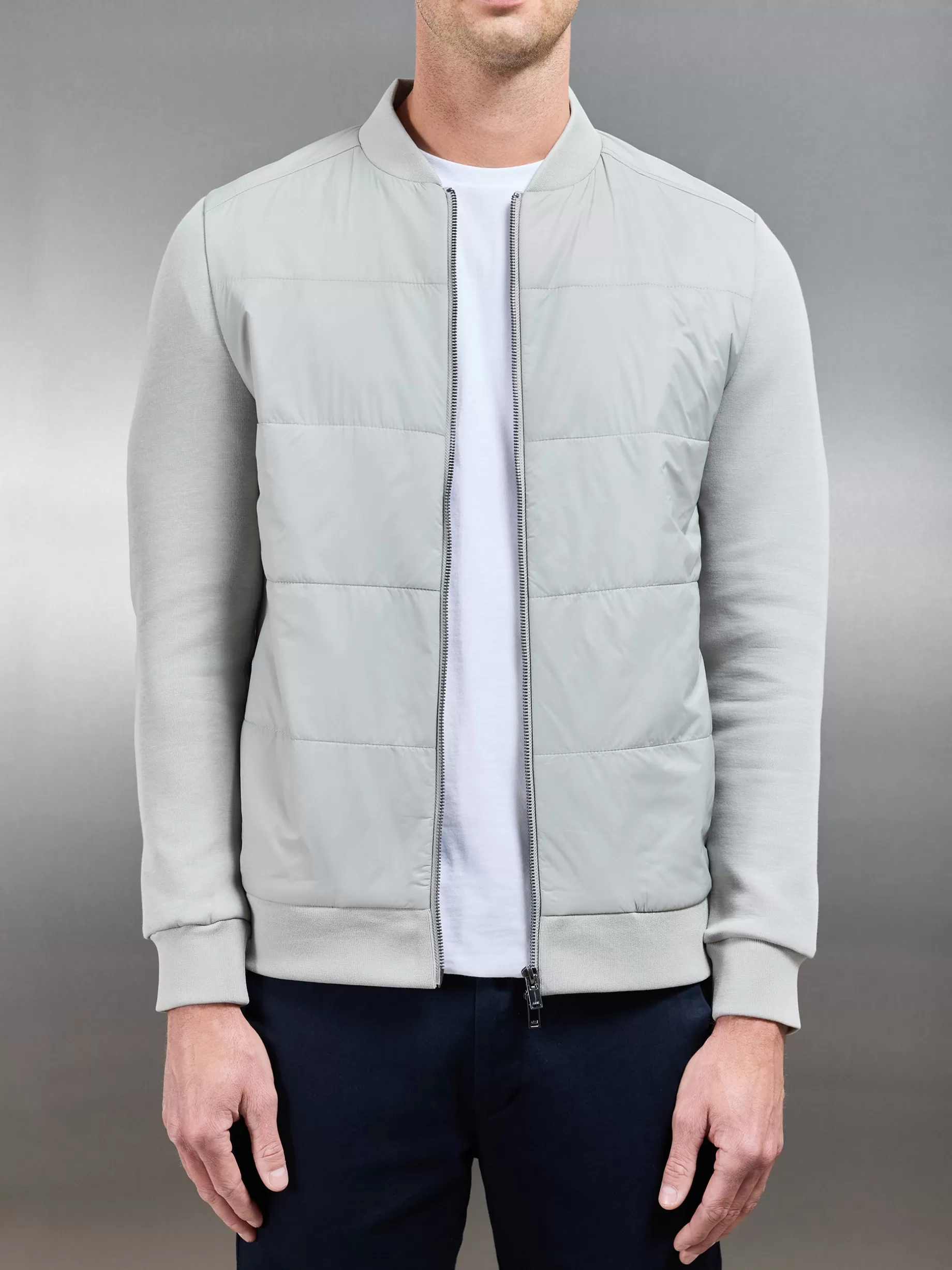 Fashion ARNE Hybrid Bomber Jacket - Stone