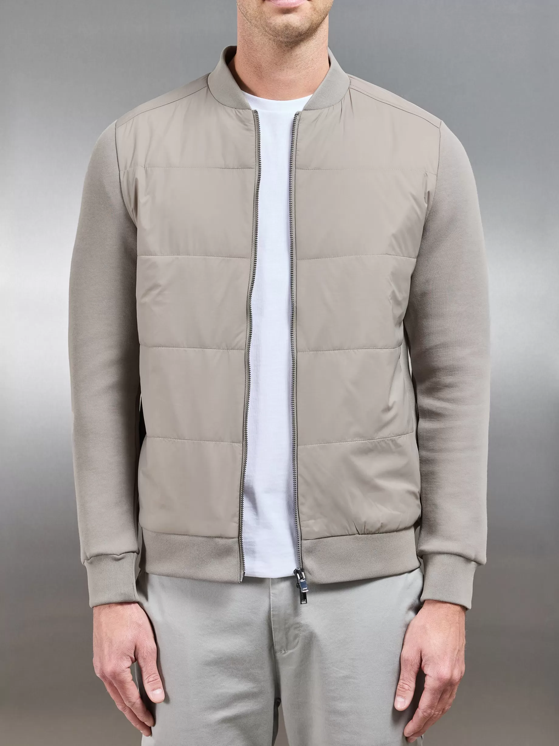 Best Sale ARNE Hybrid Bomber Jacket - Taupe