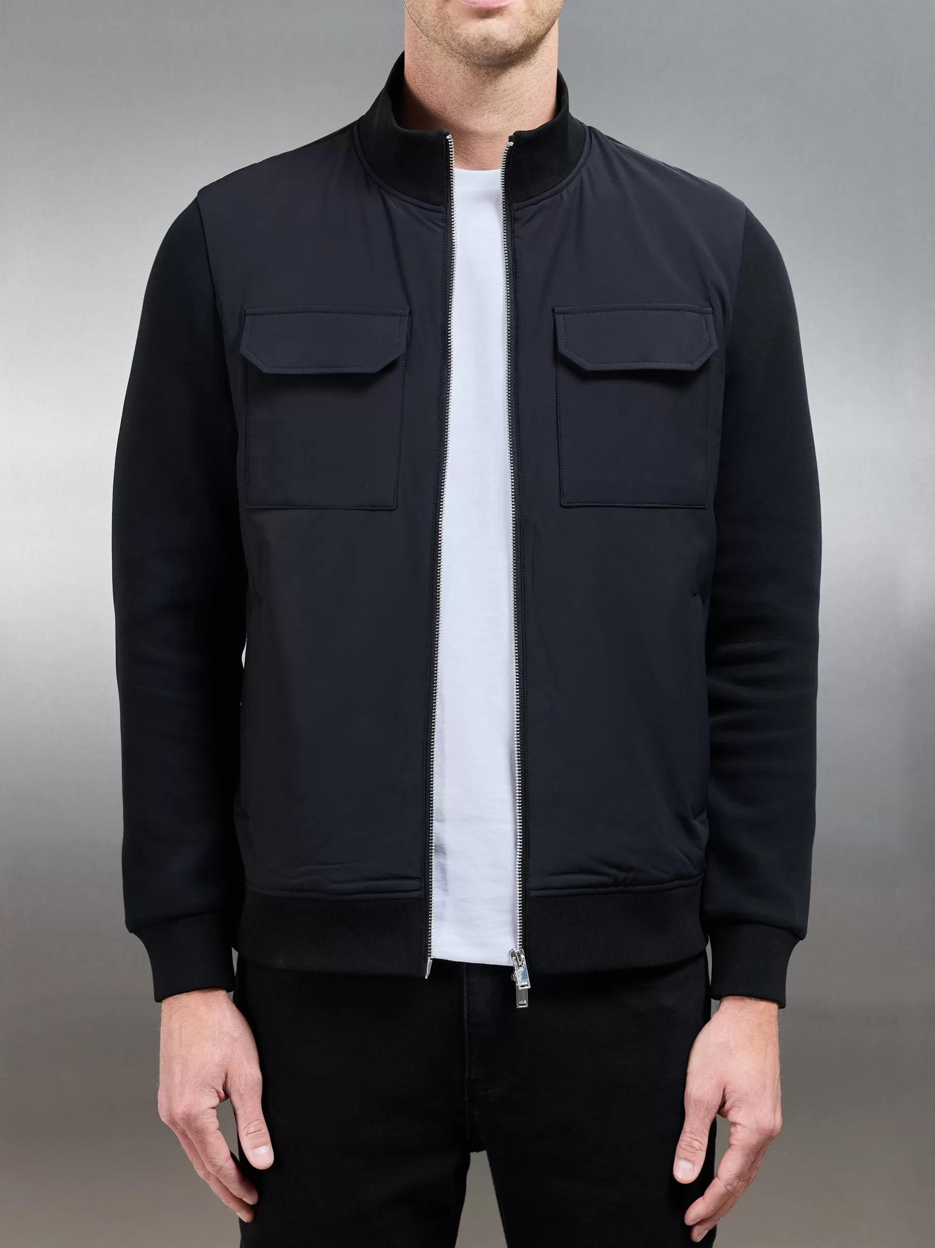 Best ARNE Hybrid Cargo Jacket - Black