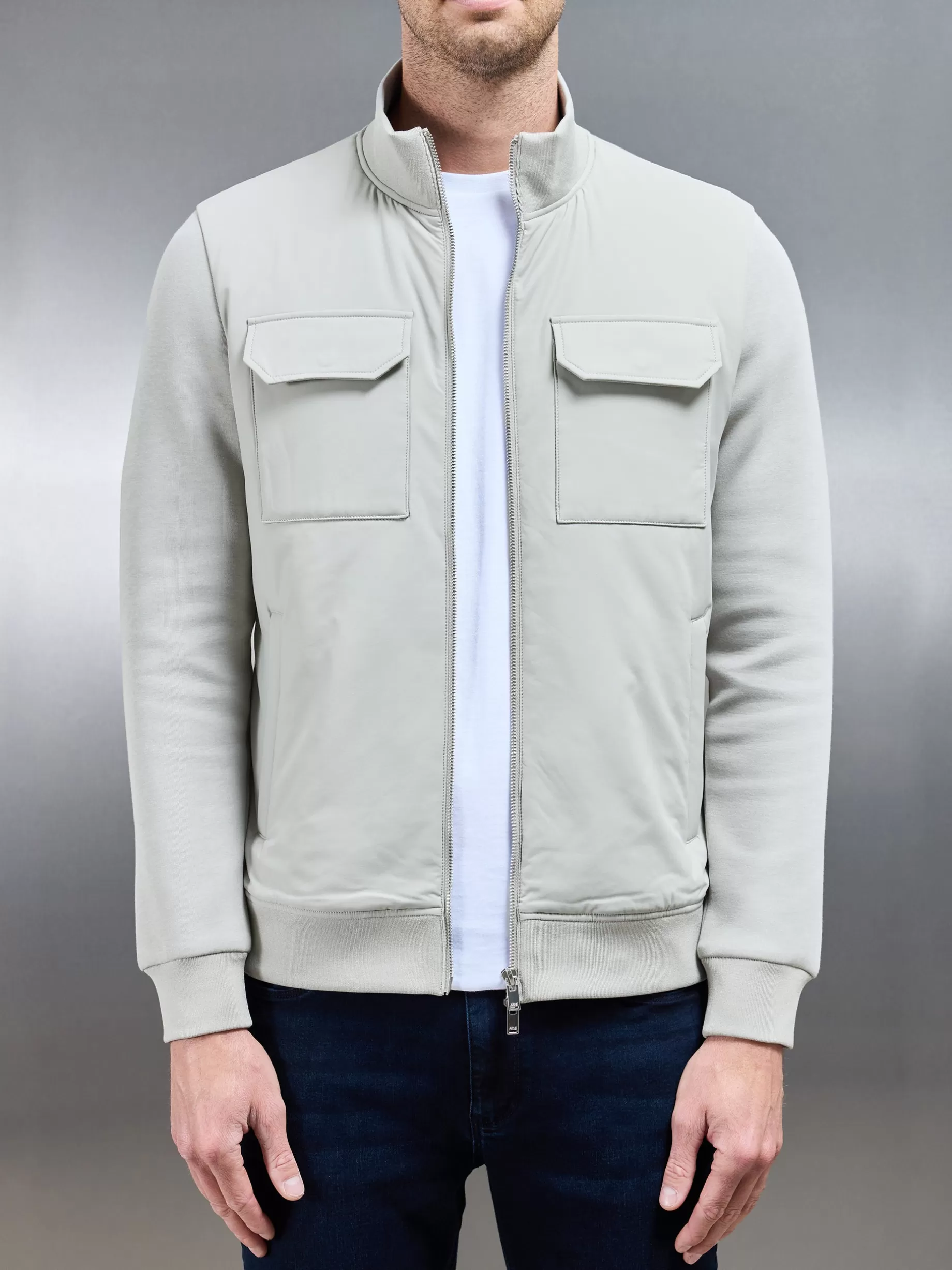 New ARNE Hybrid Cargo Jacket - Stone