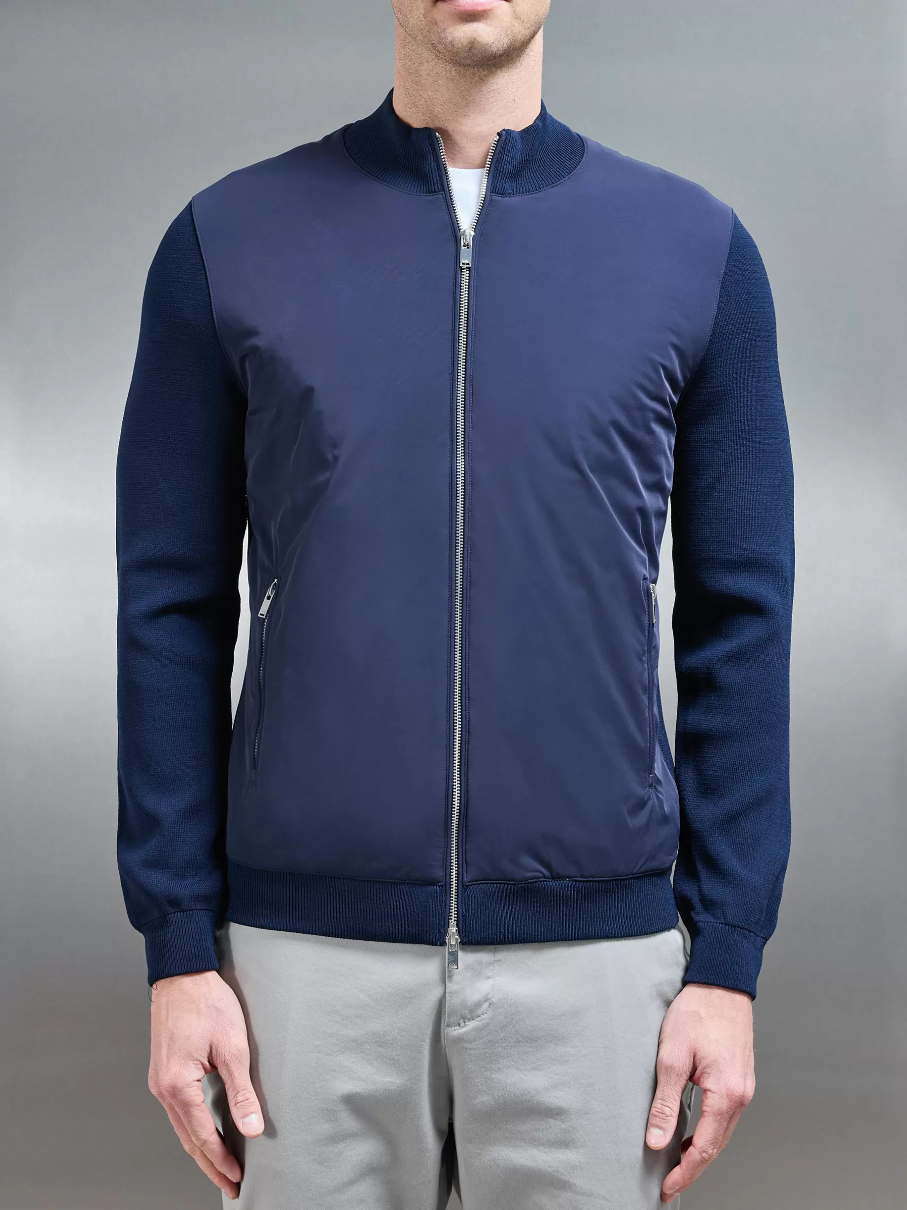 Flash Sale ARNE Hybrid Knitted Jacket - Navy