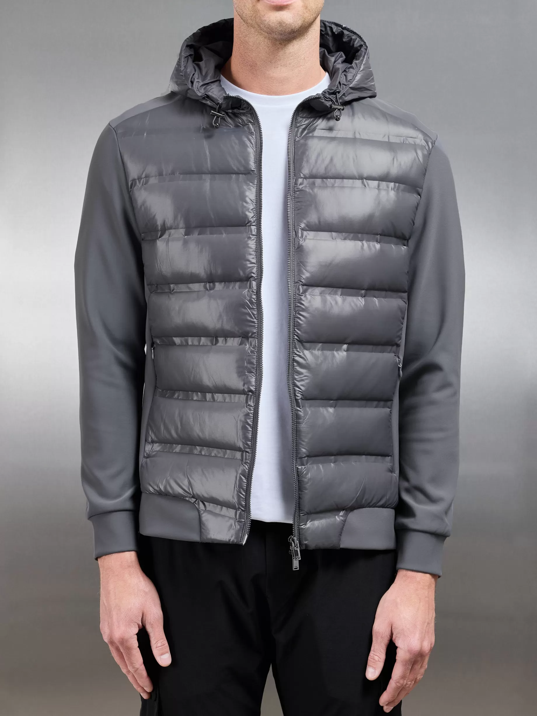 Sale ARNE Hybrid Puffer Jacket - Grey