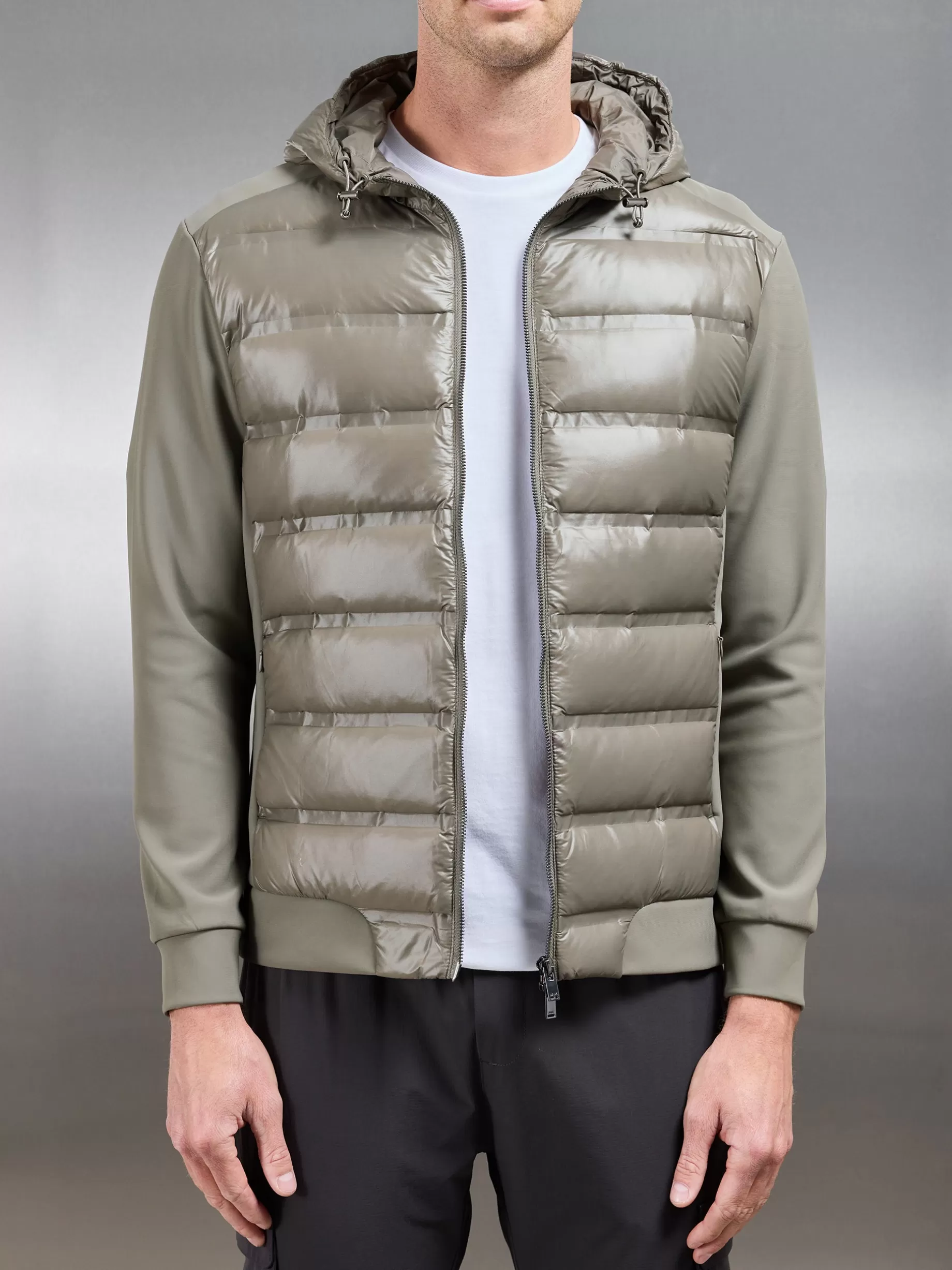 Best ARNE Hybrid Puffer Jacket - Olive