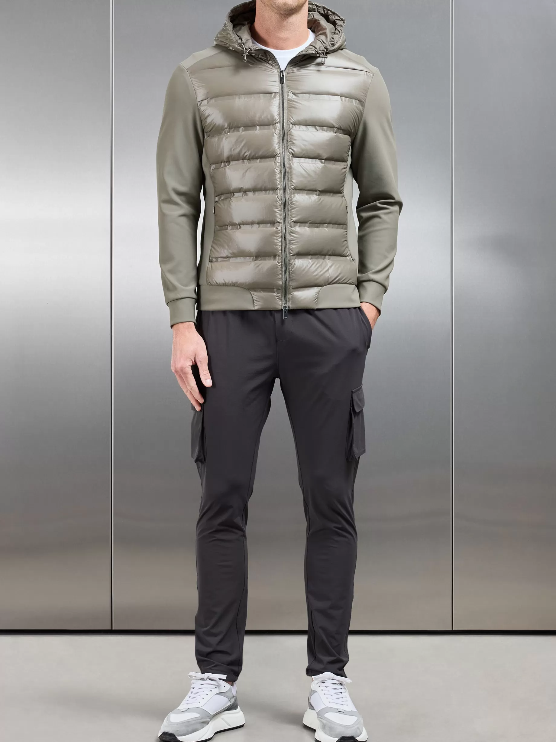 Best ARNE Hybrid Puffer Jacket - Olive