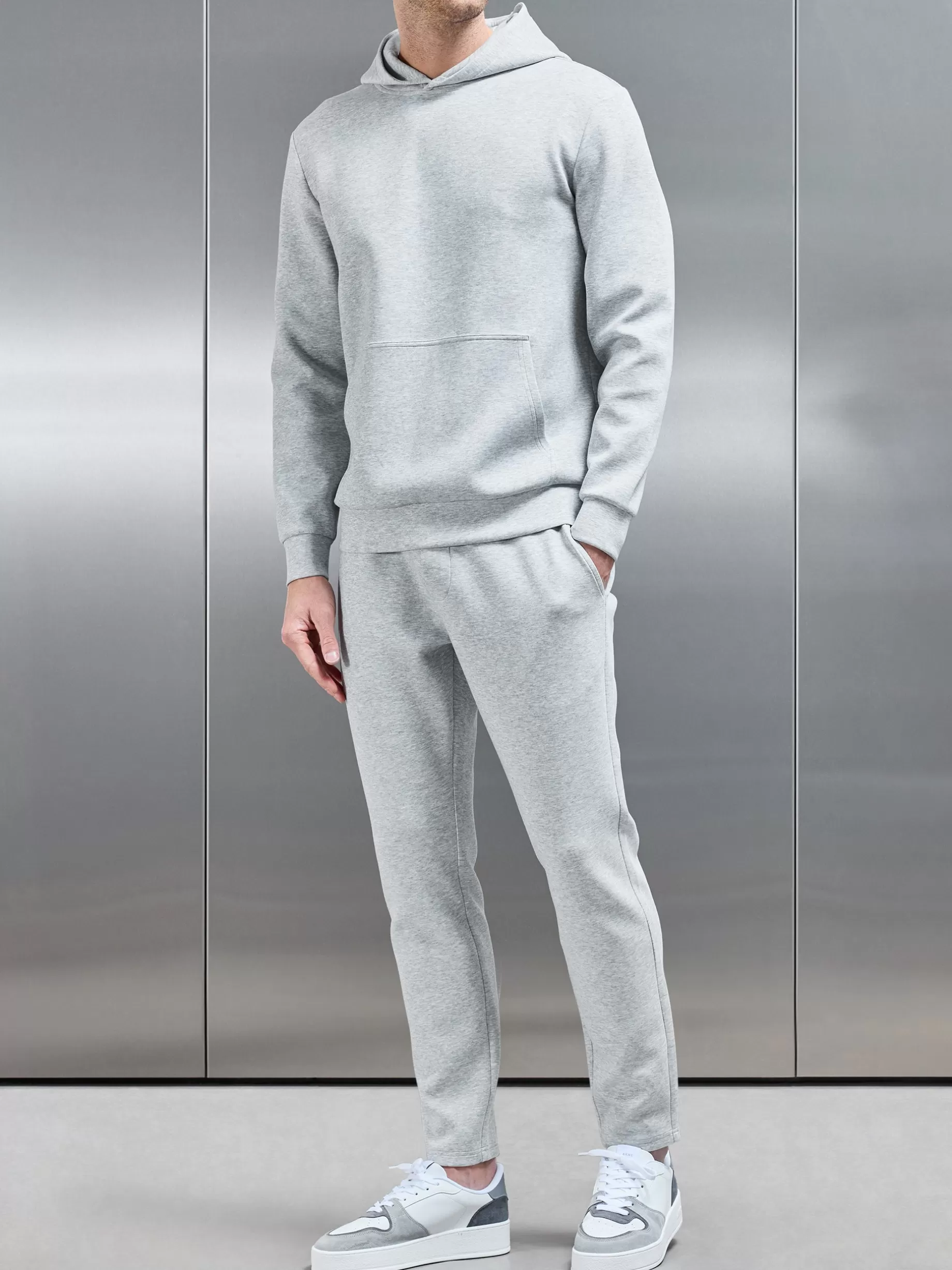 Outlet ARNE Interlock Jersey Essential Jogger - Marl Grey MarlGrey