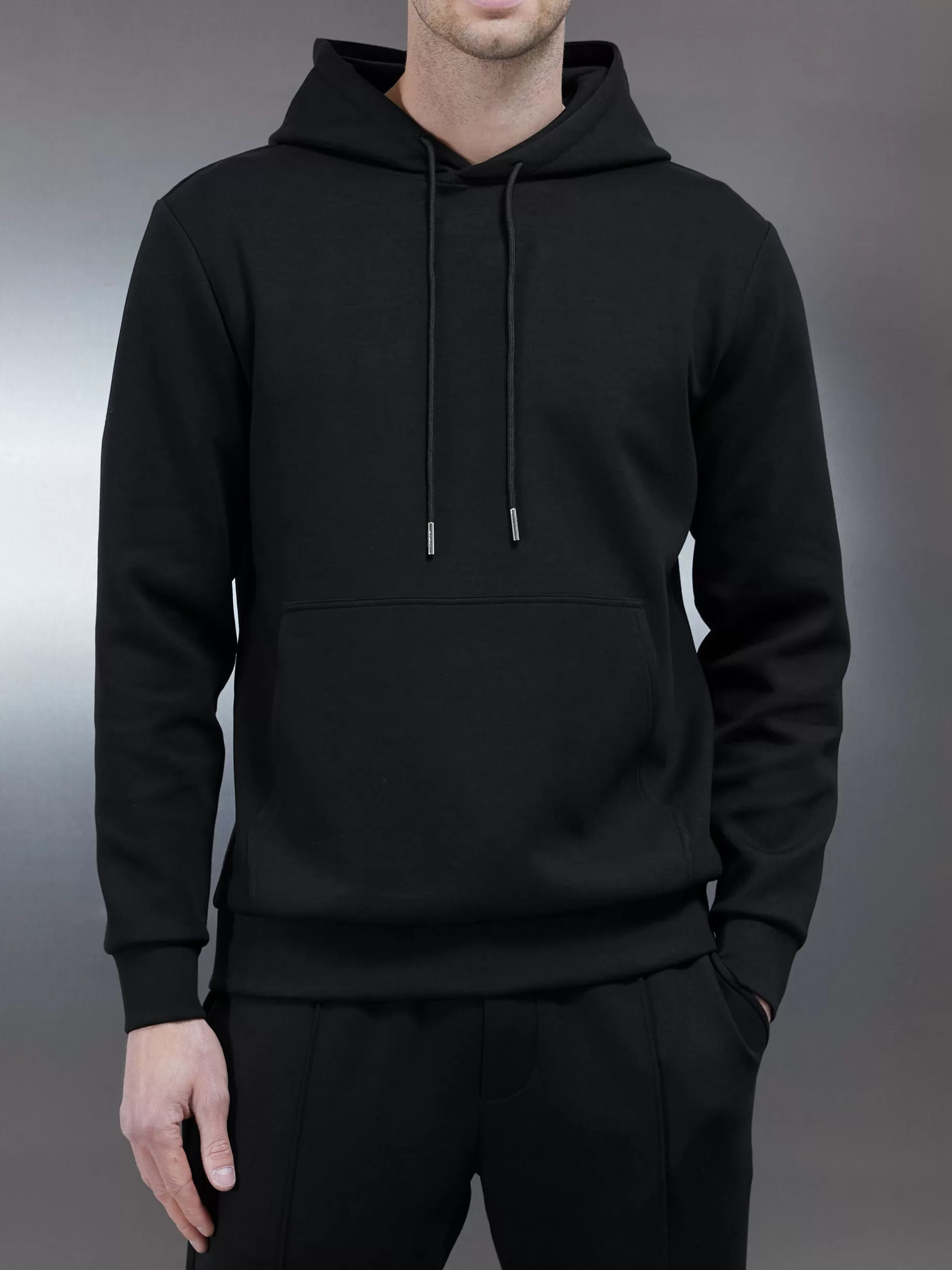 Best ARNE Interlock Jersey Hoodie - Black