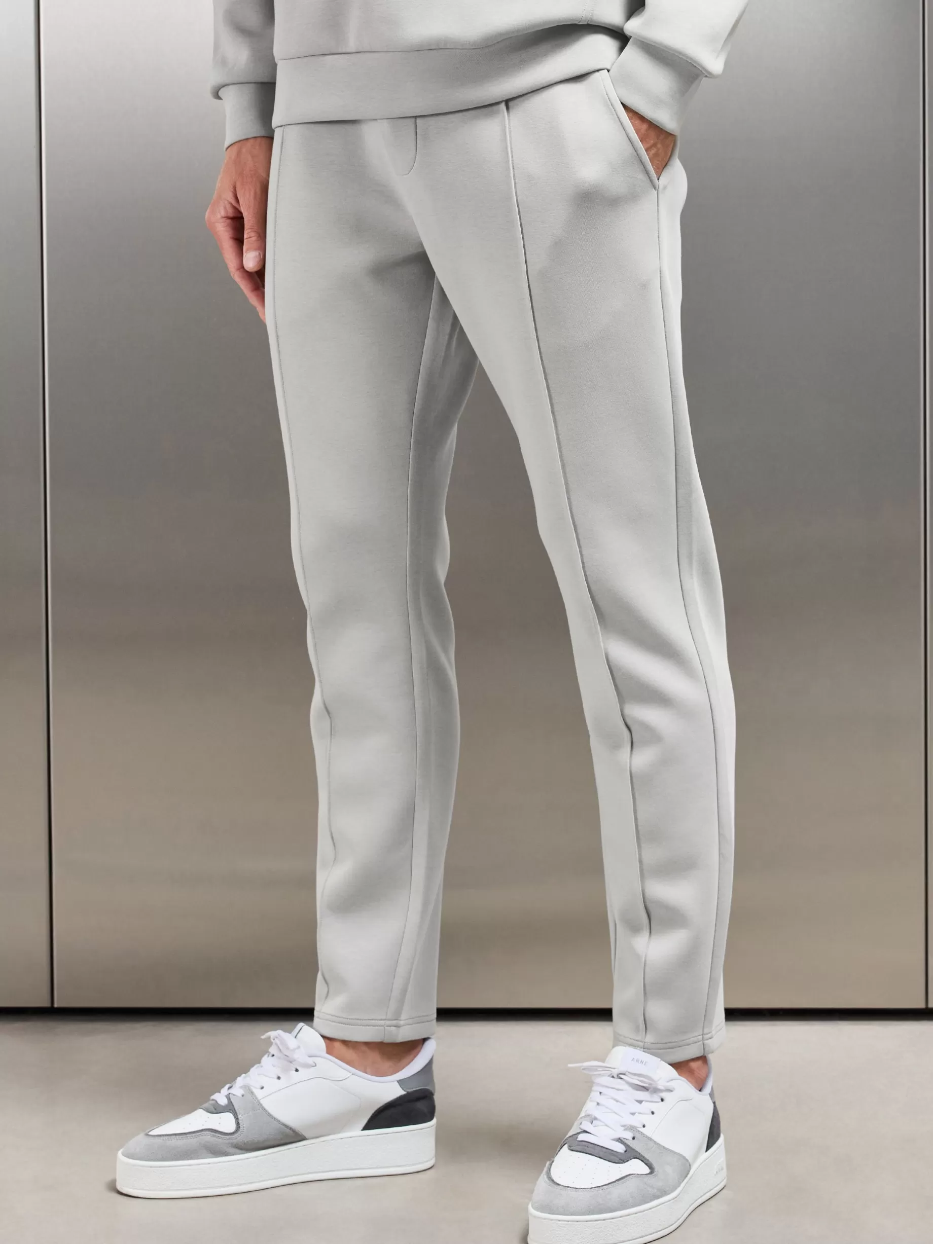 Sale ARNE Interlock Jersey Tapered Jogger - Stone