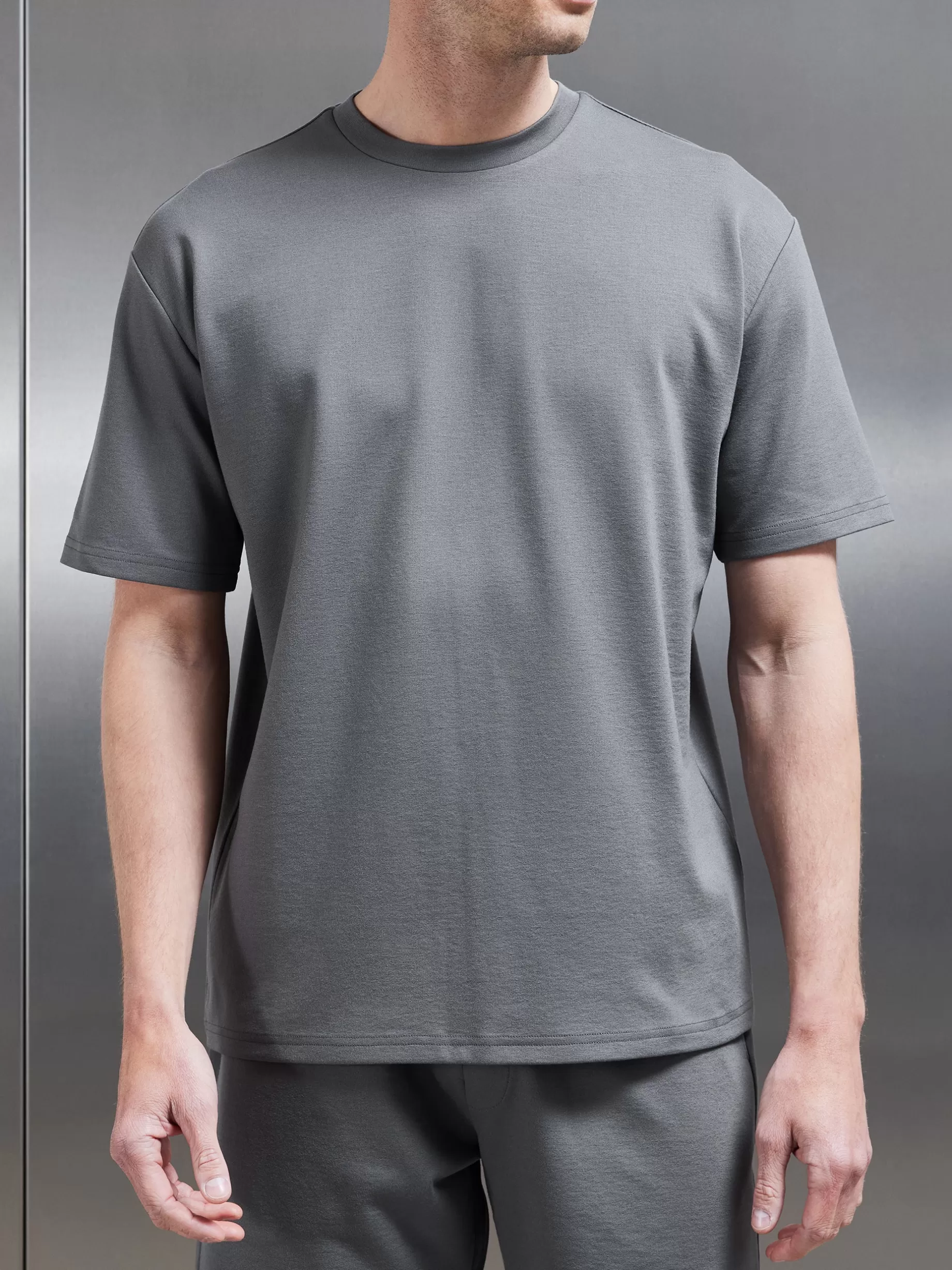 Cheap ARNE Interlock Relaxed Fit T-Shirt - Grey