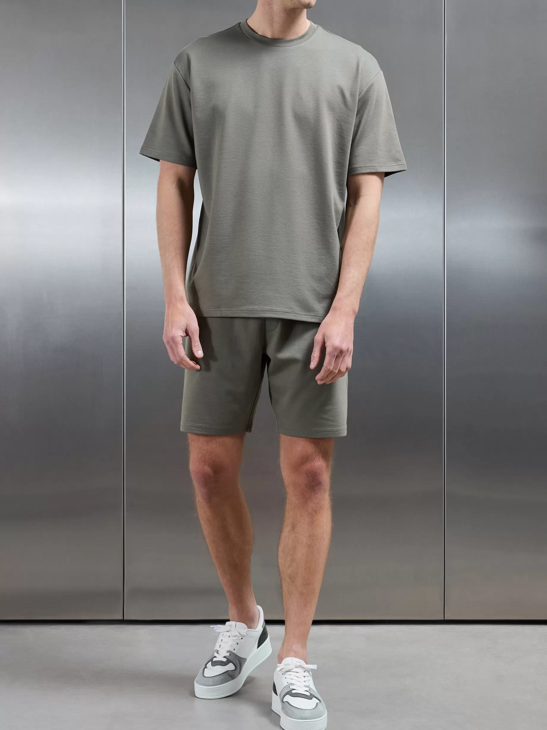 Outlet ARNE Interlock Relaxed Fit T-Shirt - Sage