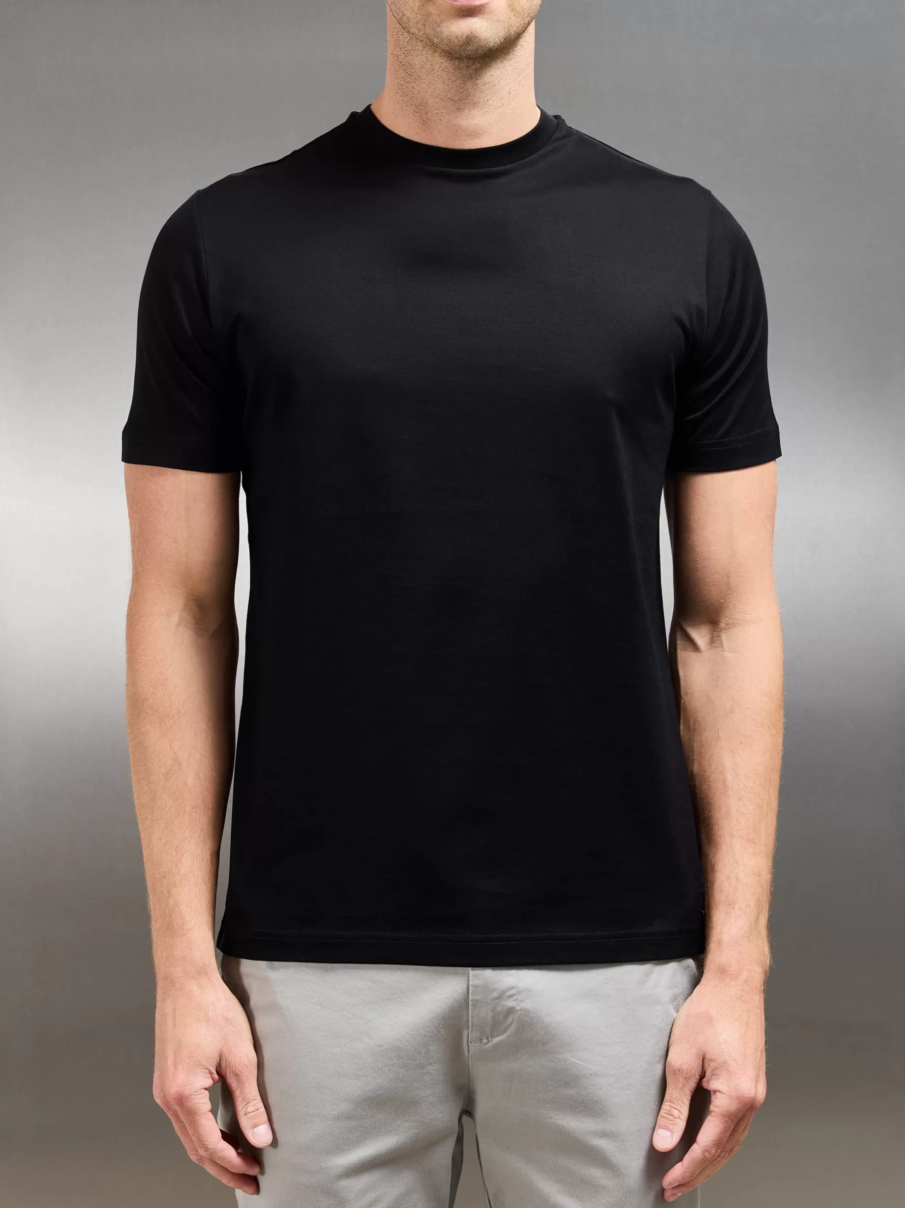 Flash Sale ARNE Mercerised Cotton T-shirt - Black