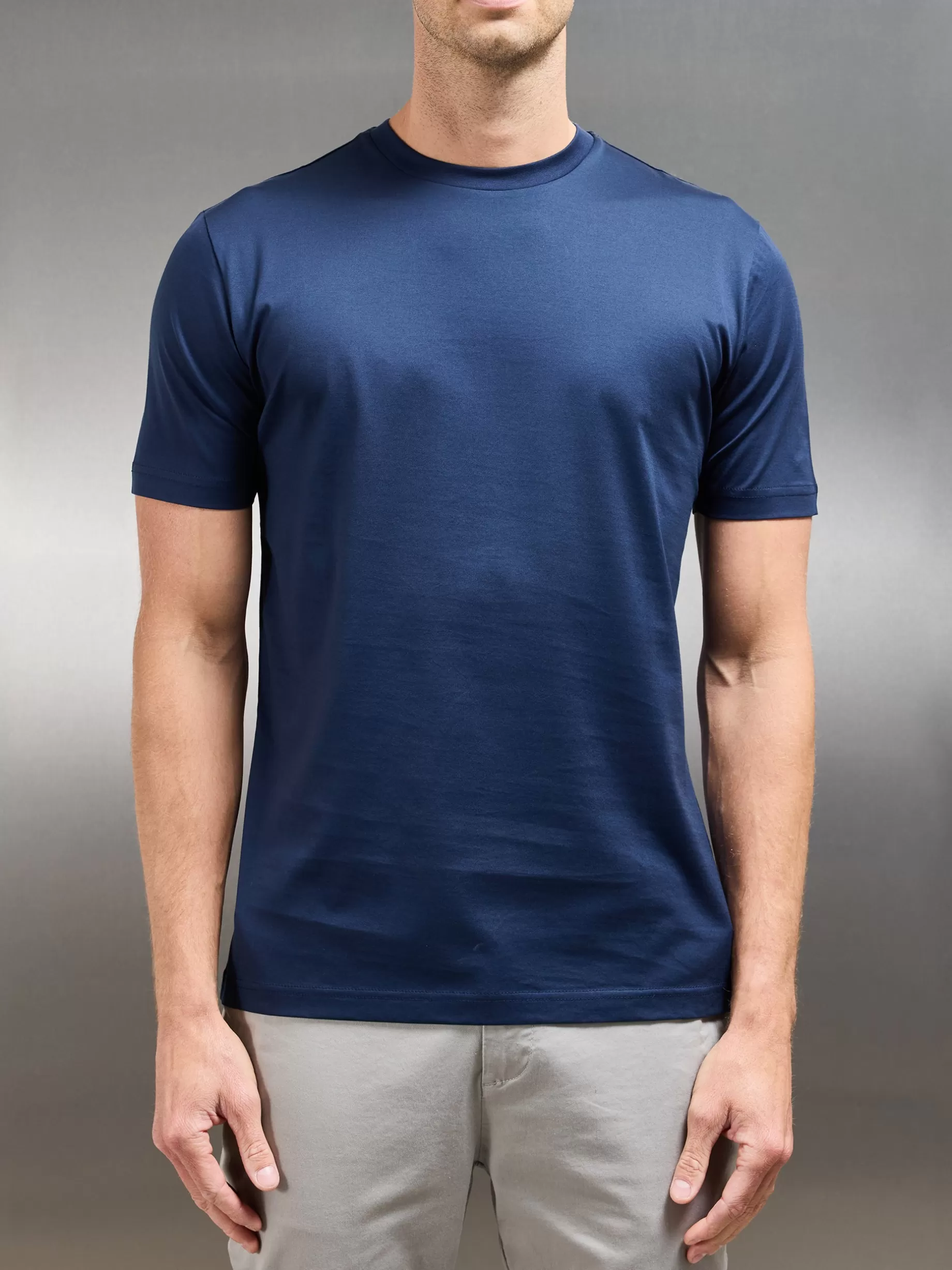 Best ARNE Mercerised Cotton T-shirt - Navy