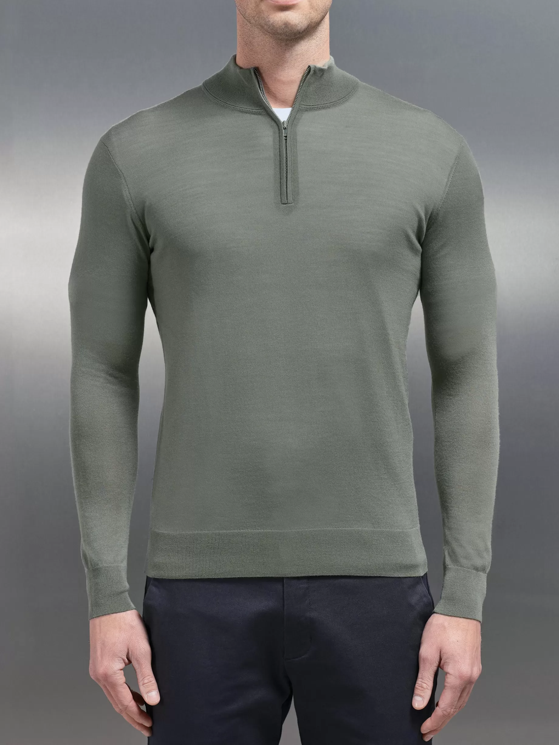 Clearance ARNE Merino Wool Funnel Neck - Sage