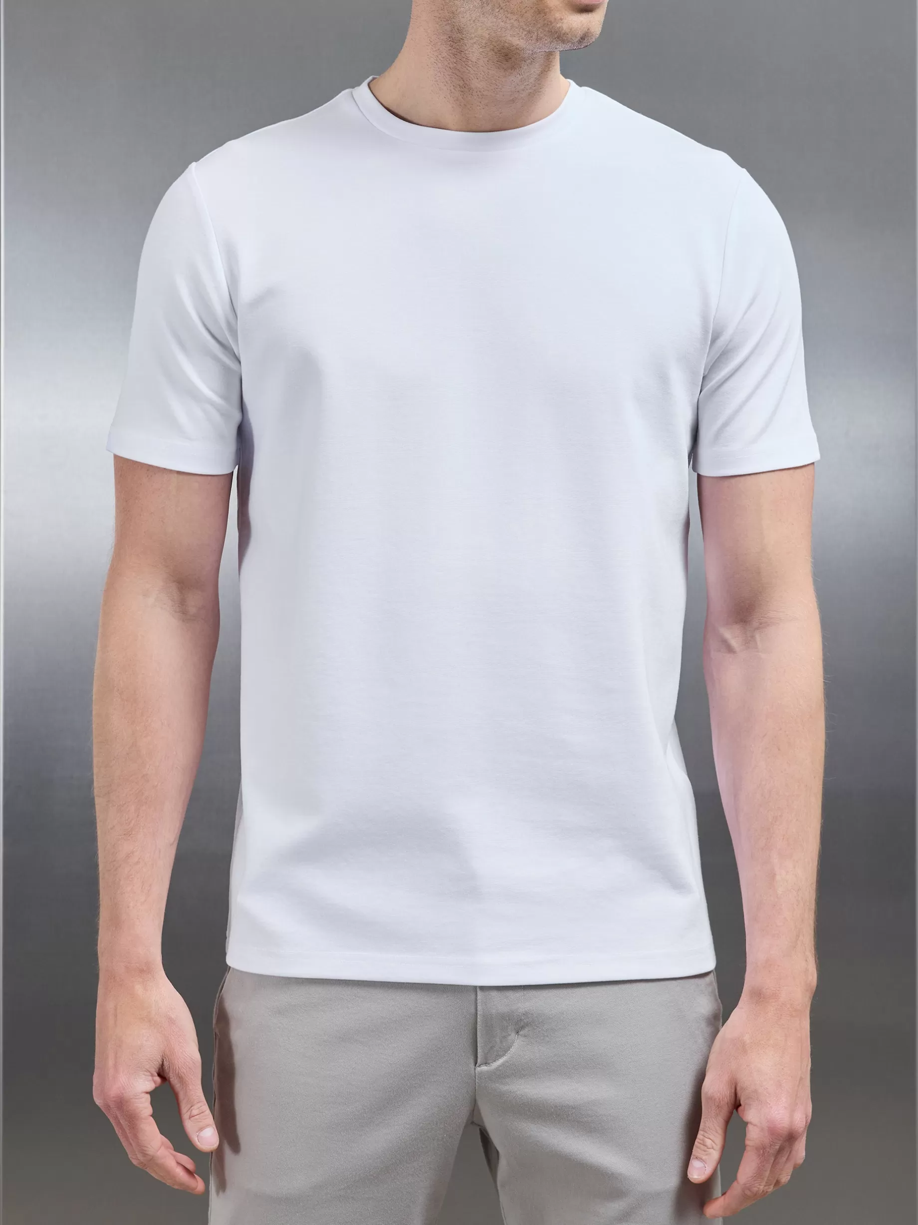 Store ARNE Mid Weight Interlock Essential T-Shirt - White