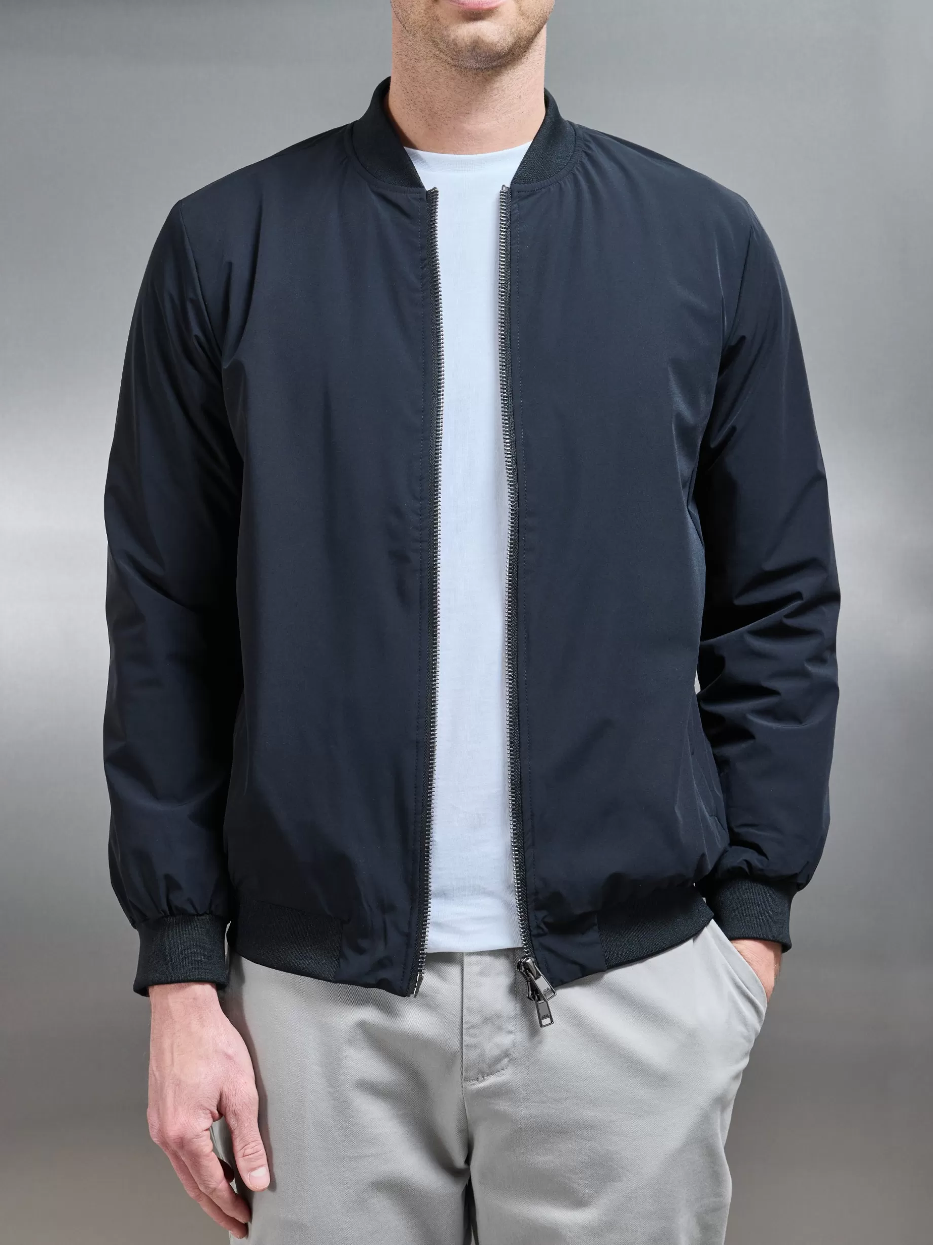 Best Sale ARNE Nylon Padded Bomber Jacket - Black