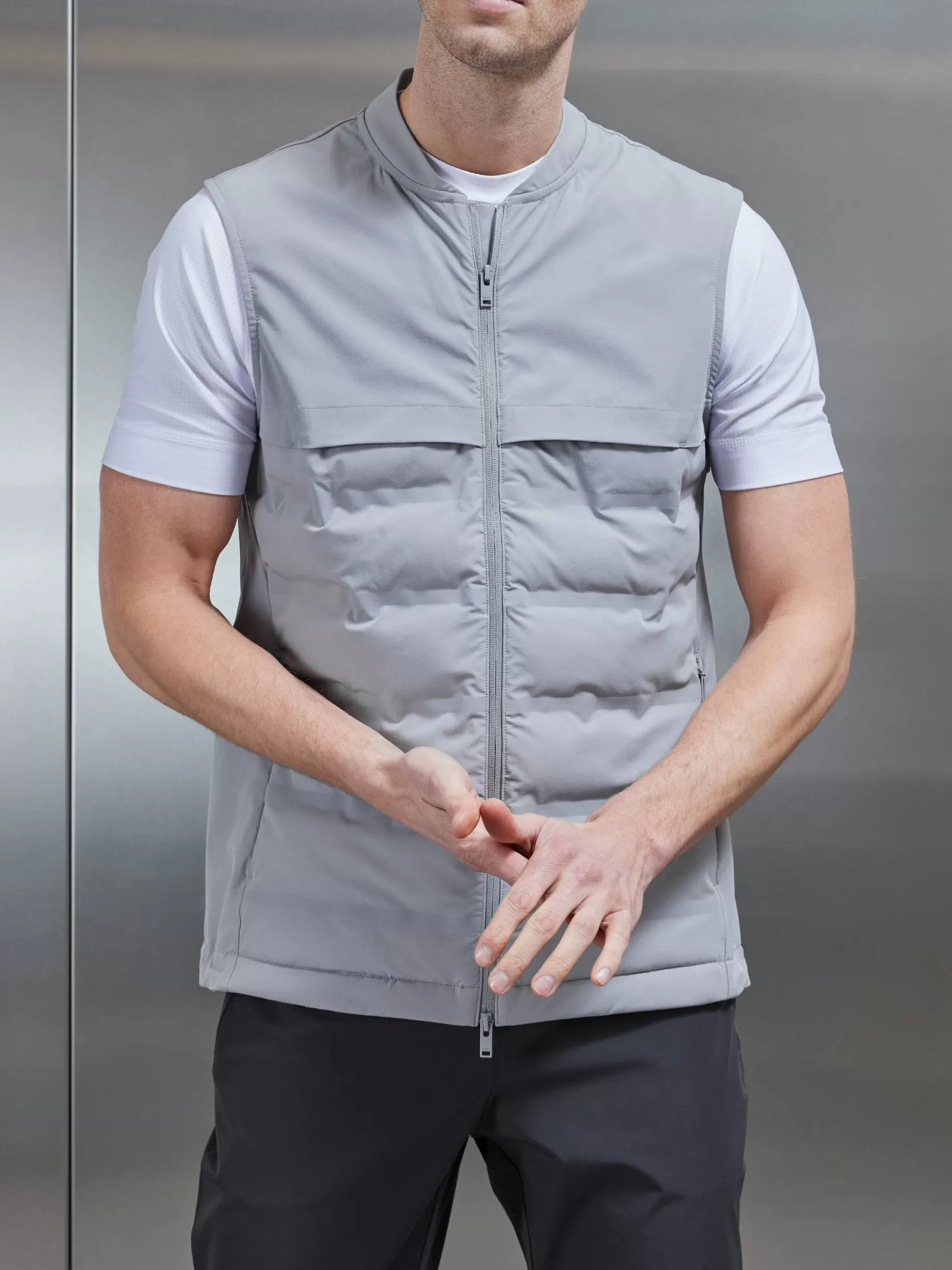 Sale ARNE Performance Gilet - Mid Grey MidGrey