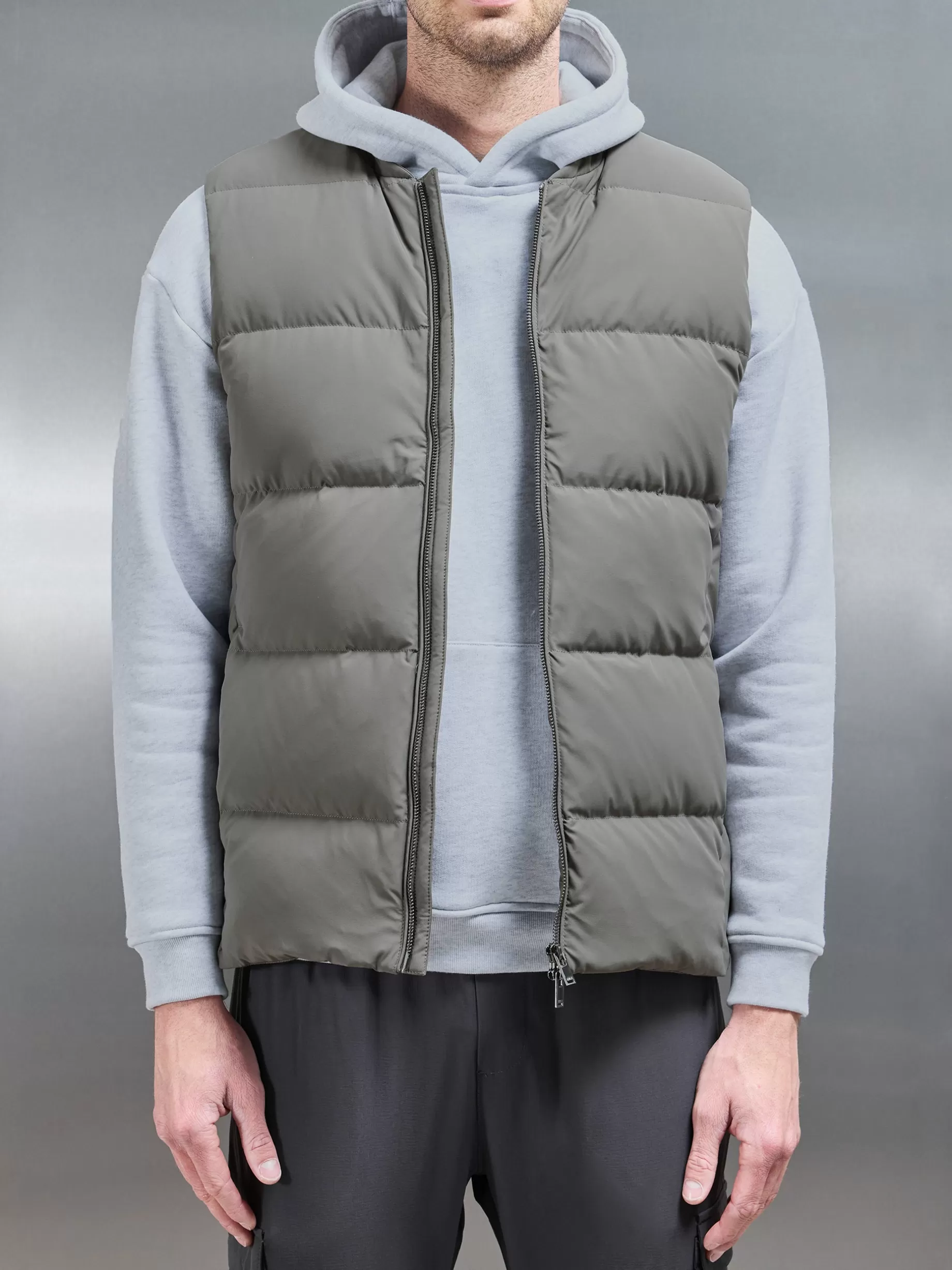 Flash Sale ARNE Quilted Bomber Gilet - Olive