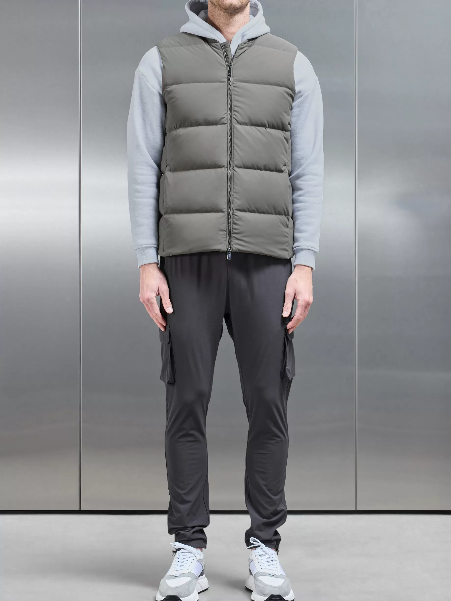 Flash Sale ARNE Quilted Bomber Gilet - Olive