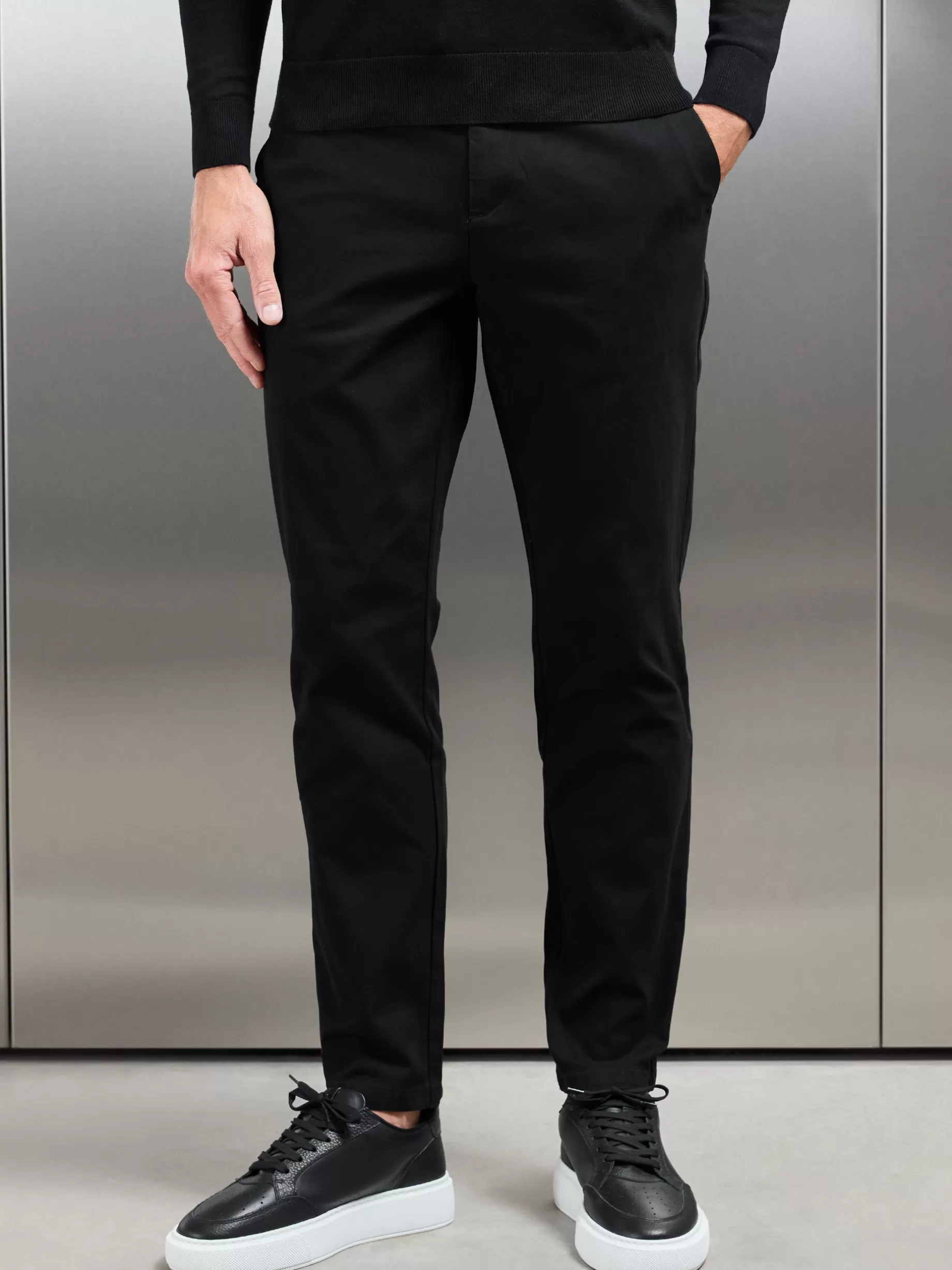 Flash Sale ARNE Relaxed Fit Chino Trouser - Black