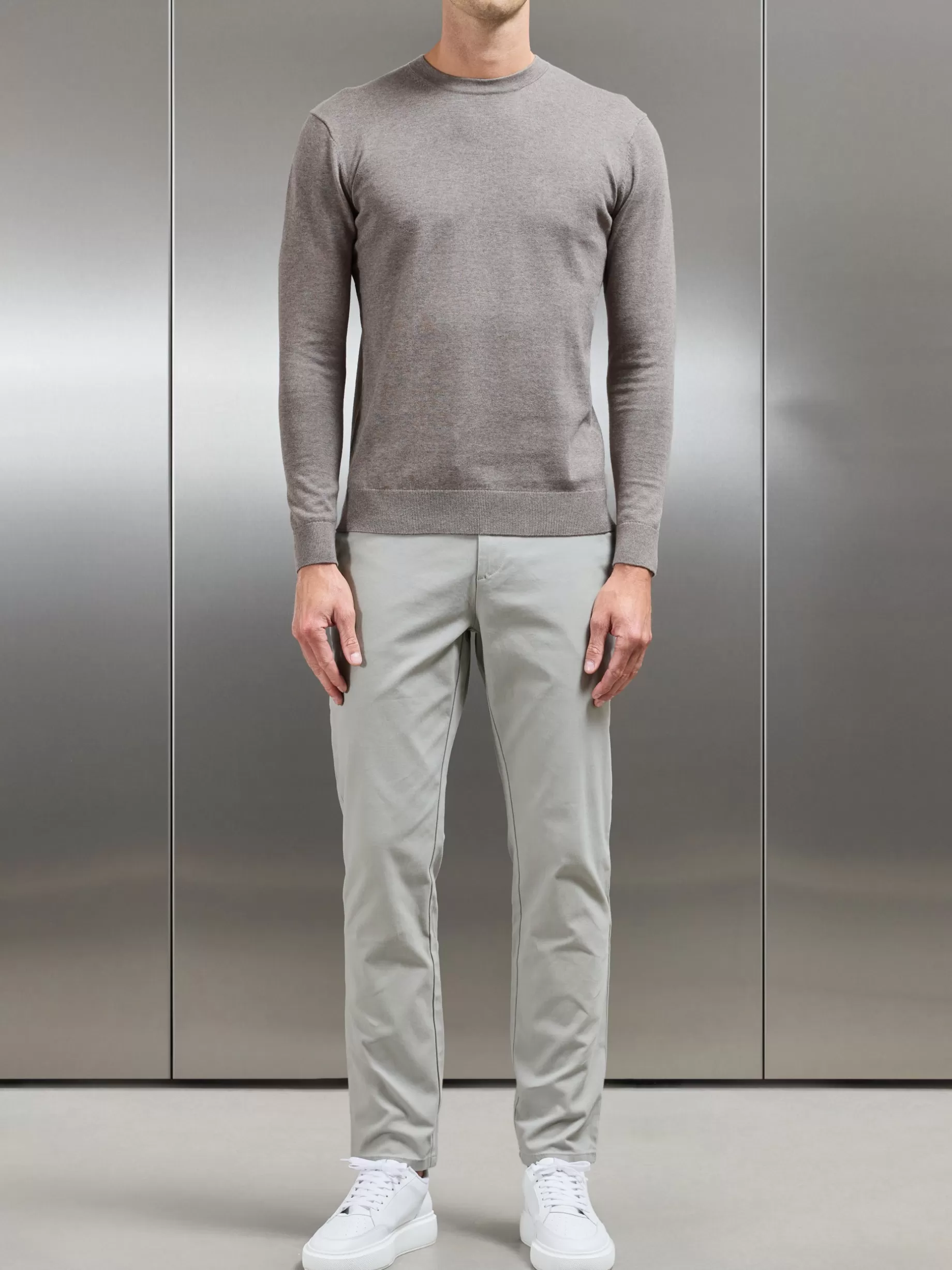 Store ARNE Relaxed Fit Chino Trouser - Stone