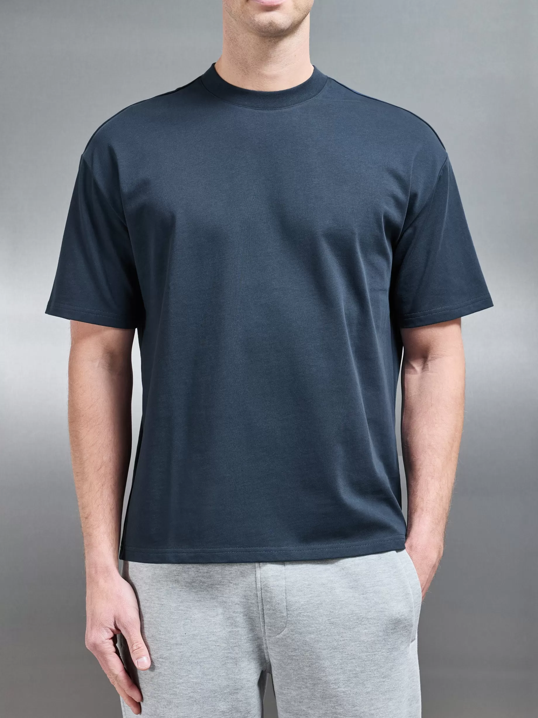 Discount ARNE Relaxed Fit Cotton T-Shirt - Navy