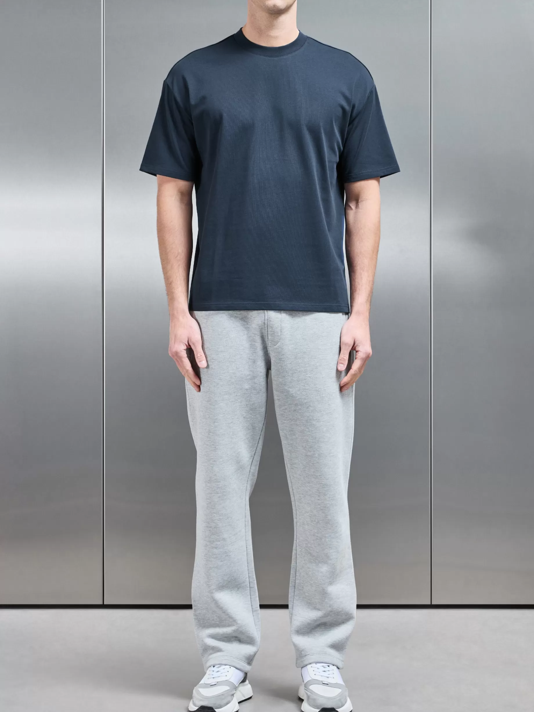 Discount ARNE Relaxed Fit Cotton T-Shirt - Navy