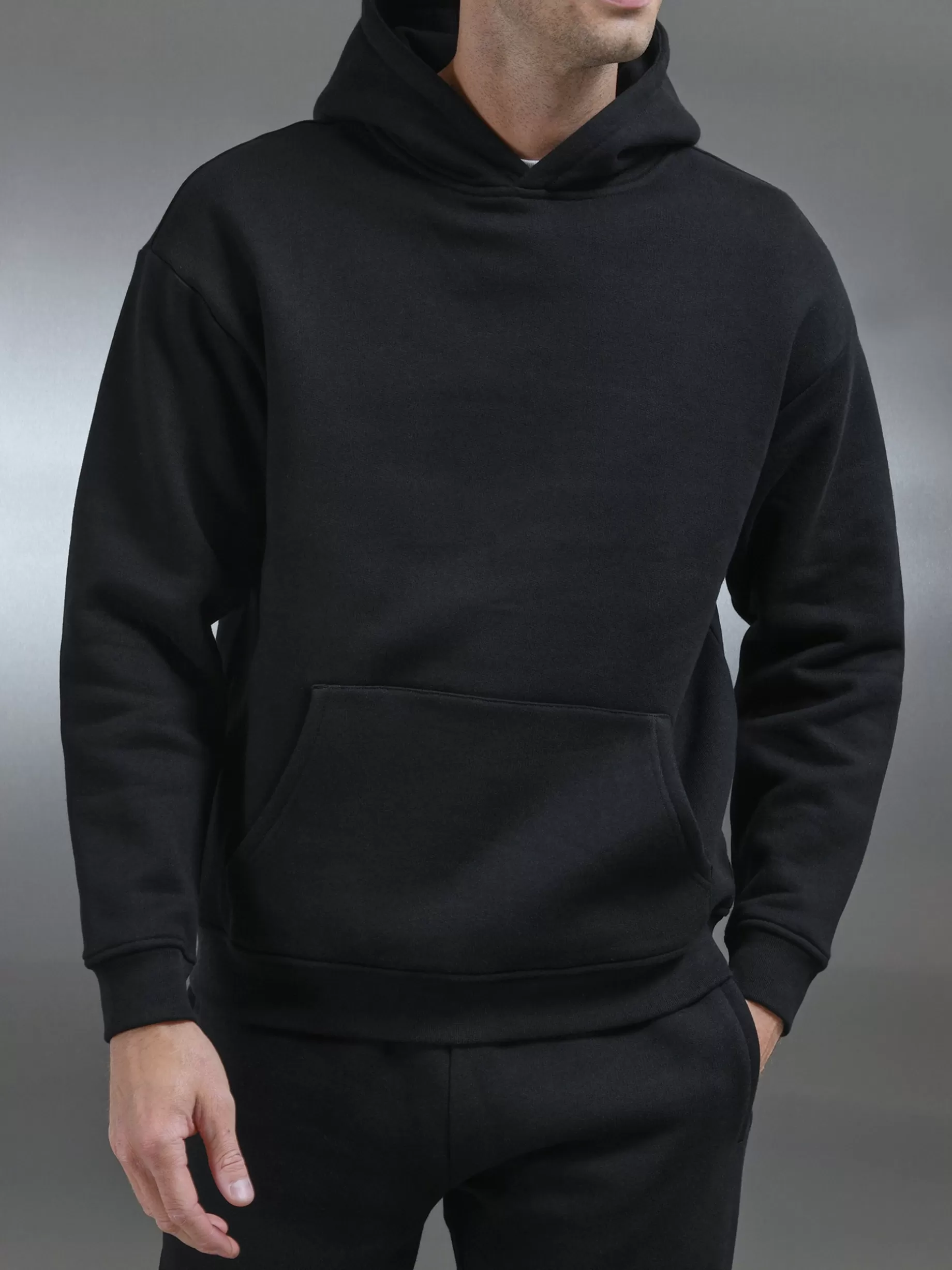 Cheap ARNE Relaxed Fit Hoodie - Black