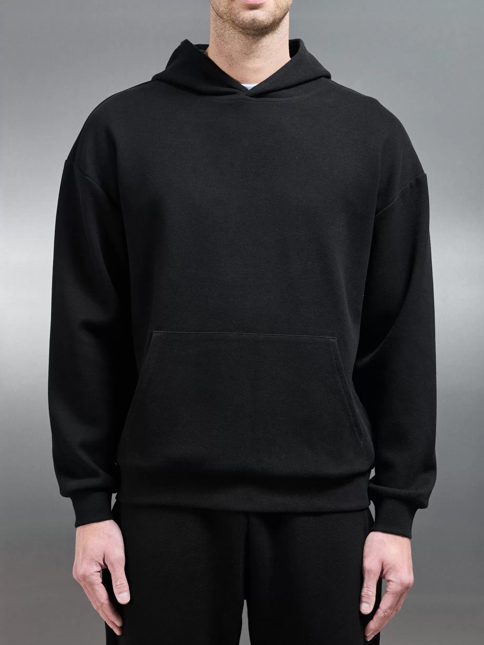 Best Sale ARNE Relaxed Fit Knitted Hoodie - Black