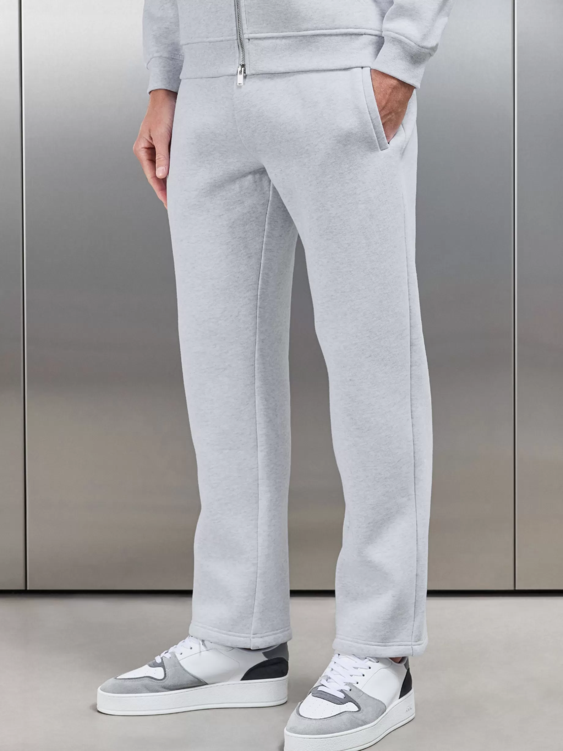 Clearance ARNE Relaxed Fit Straight Leg Jogger - Marl Grey MarlGrey