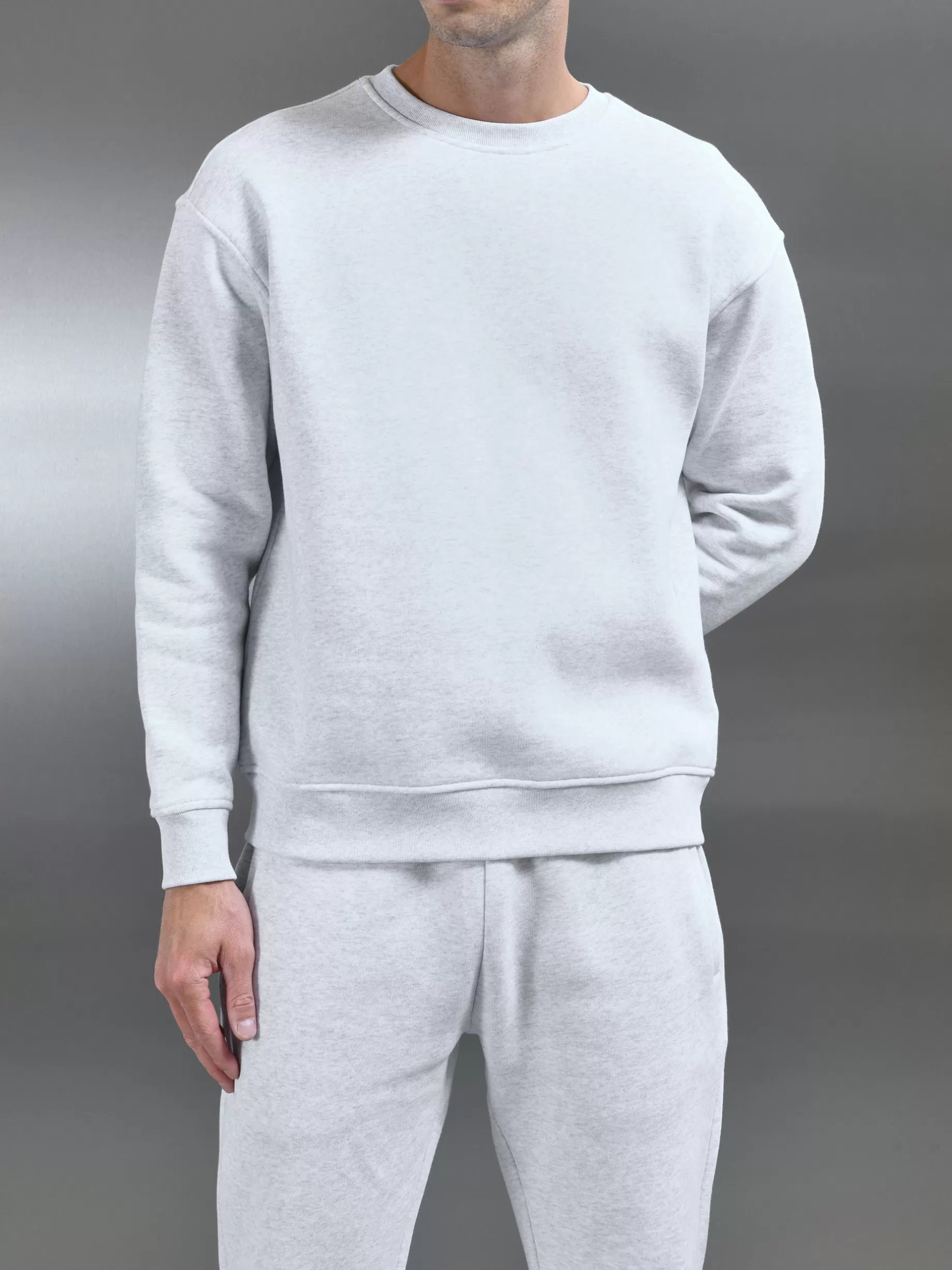 Fashion ARNE Relaxed Fit Sweatshirt - Marl Grey MarlGrey