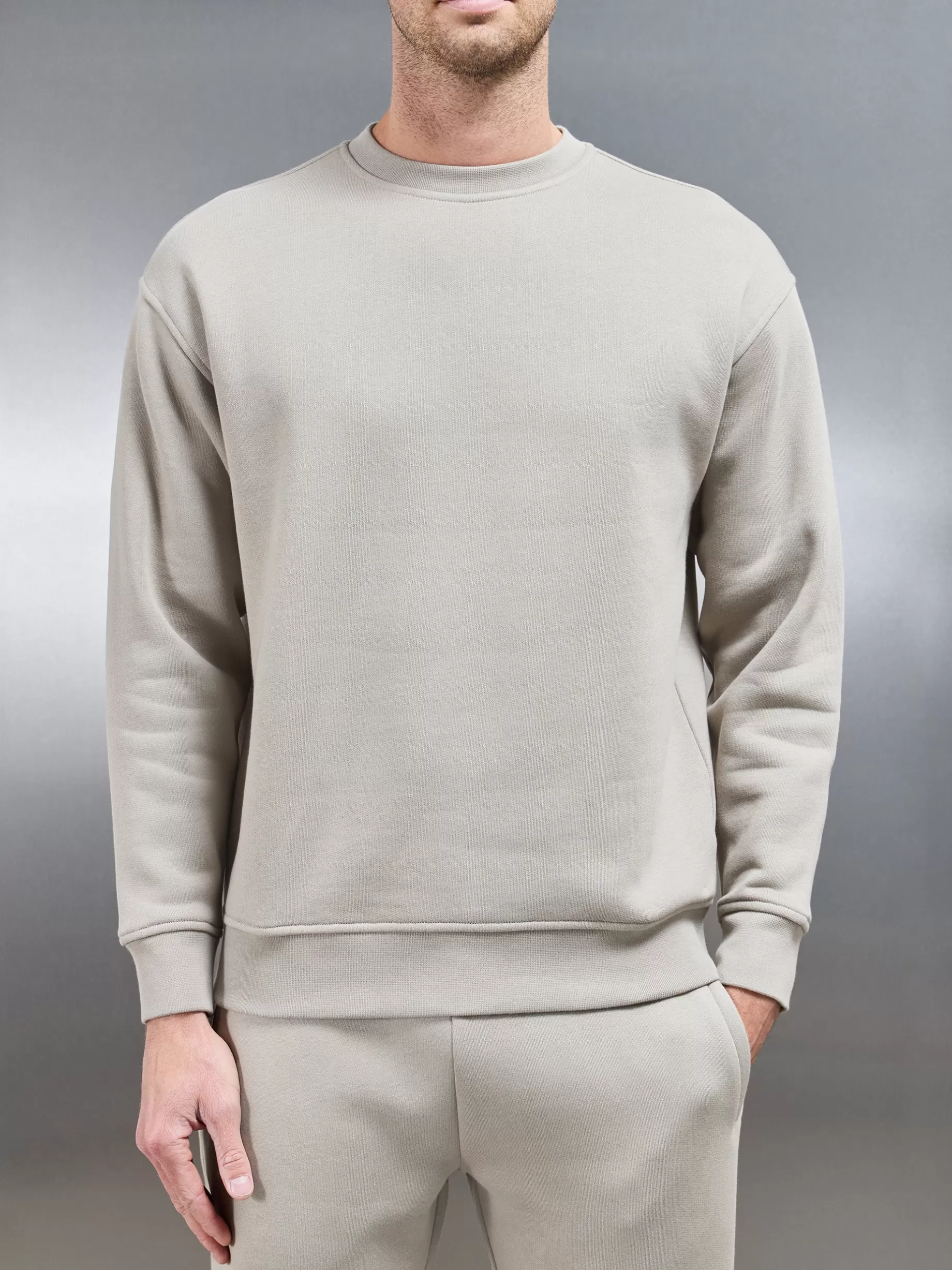 Best ARNE Relaxed Fit Sweatshirt - Stone