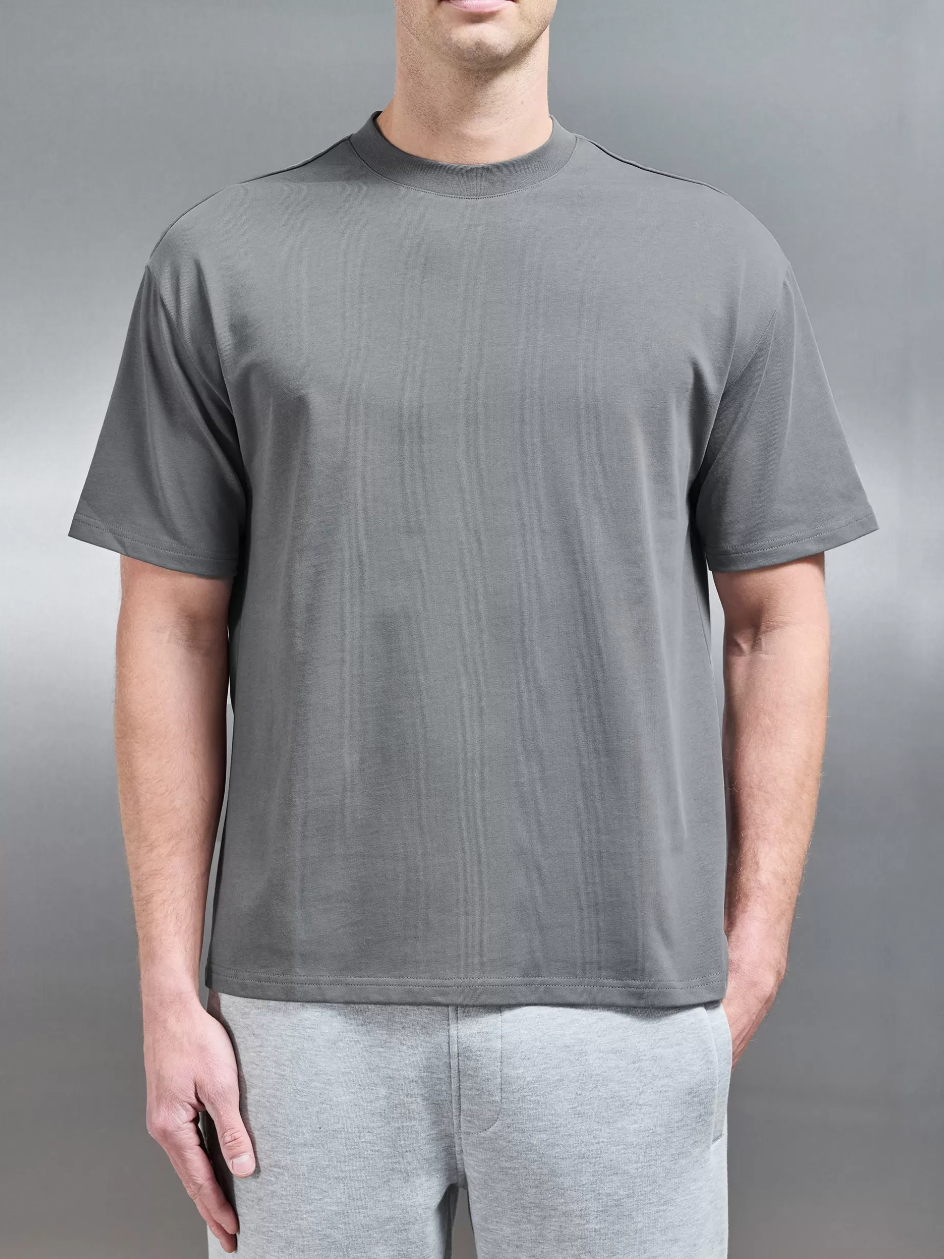 Hot ARNE Relaxed Fit T-Shirt - Charcoal